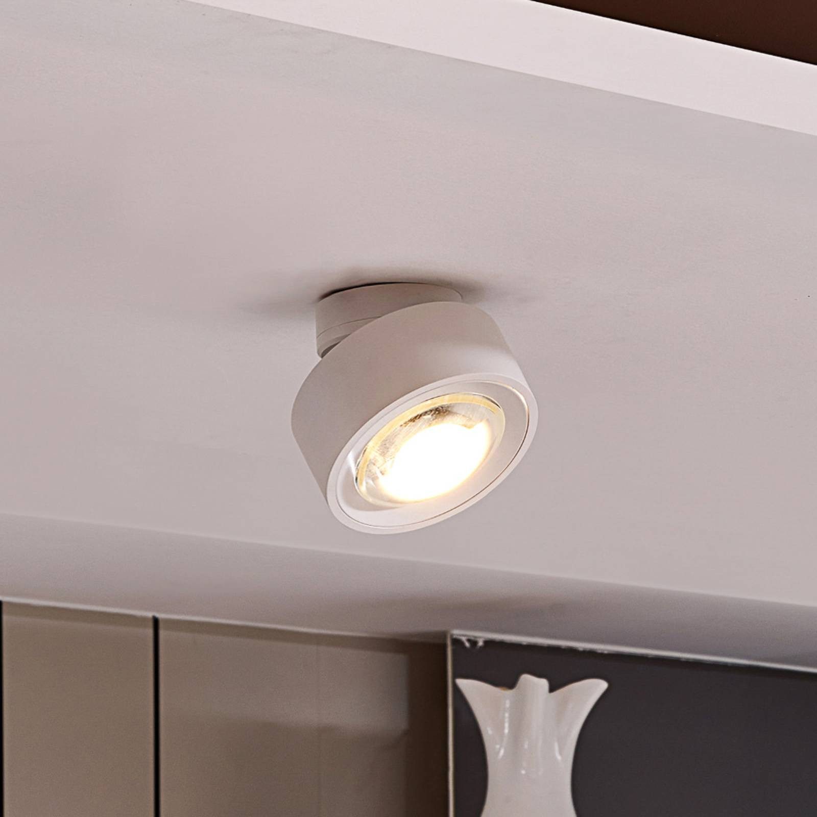 Arcchio Deckenleuchten Rotari, LED, Metall, Weiß warmweiß IP20, 1 x 12,2 W LED, warmweiß