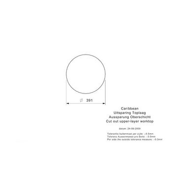 REGINOX Edelstahlspüle Reginox Clean & Care Caribbean-CC Edelstahl (304) ohne Überlauf, 39/39 cm