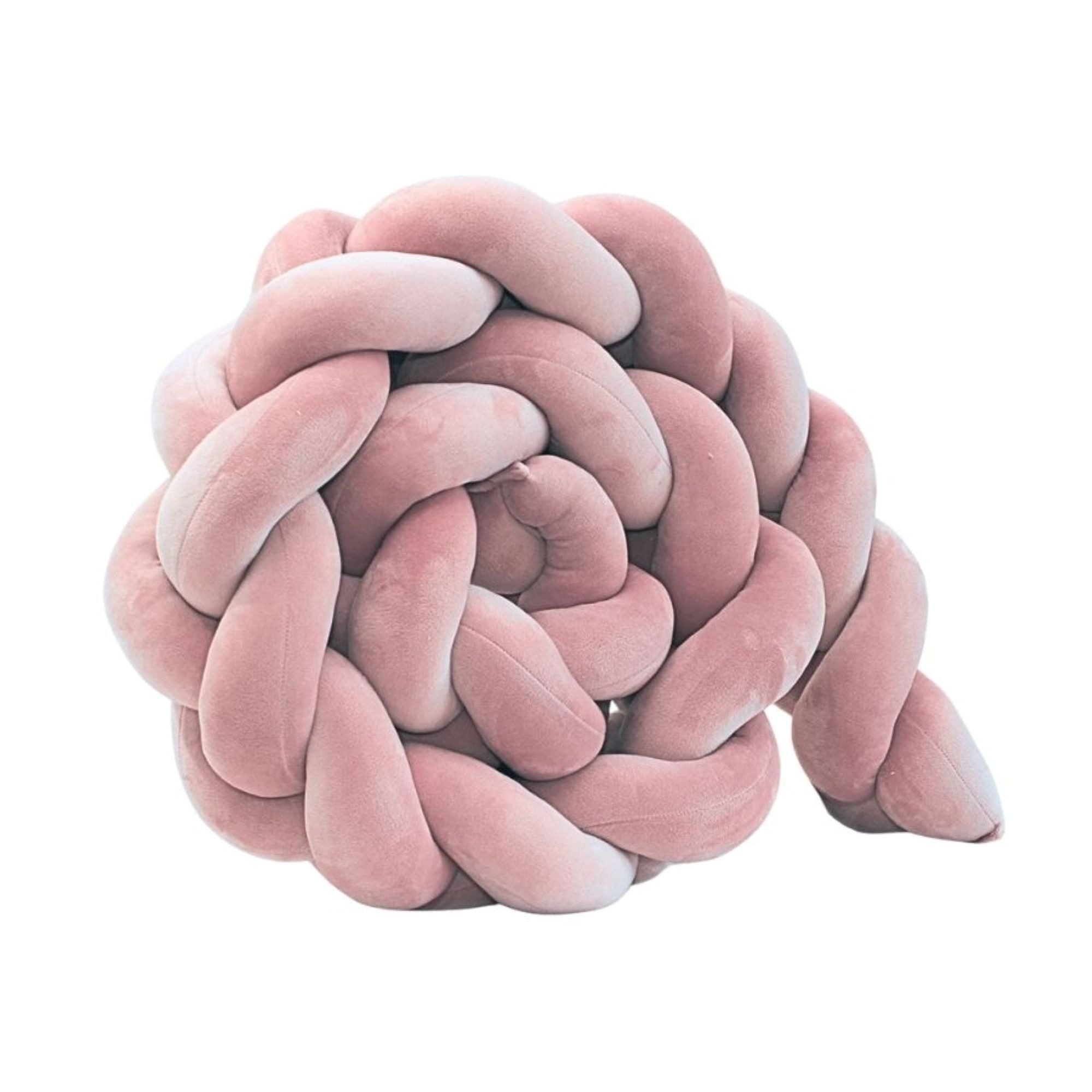 LuMali Nestchenschlange Bettschlange geflochten 210cm Nestchen Bettumrandung Babybett Zopf, Stillkissen Seitenschläfer Velour weich hypoallergen Pastellfarben