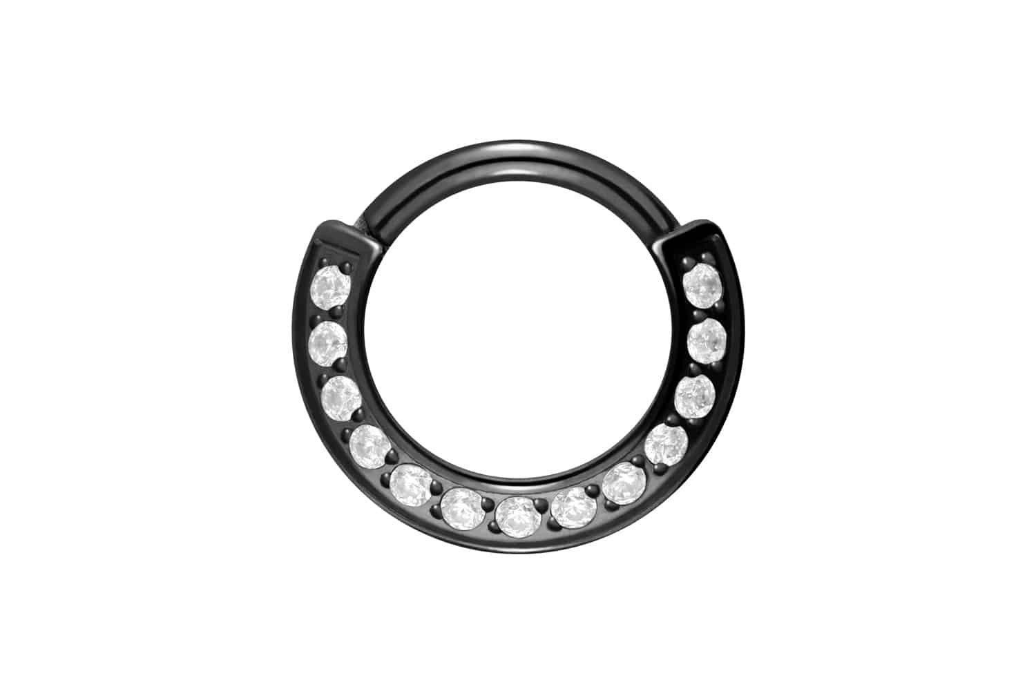 Piercing-Set Titan Segmentring Clicker 13 KRISTALLE