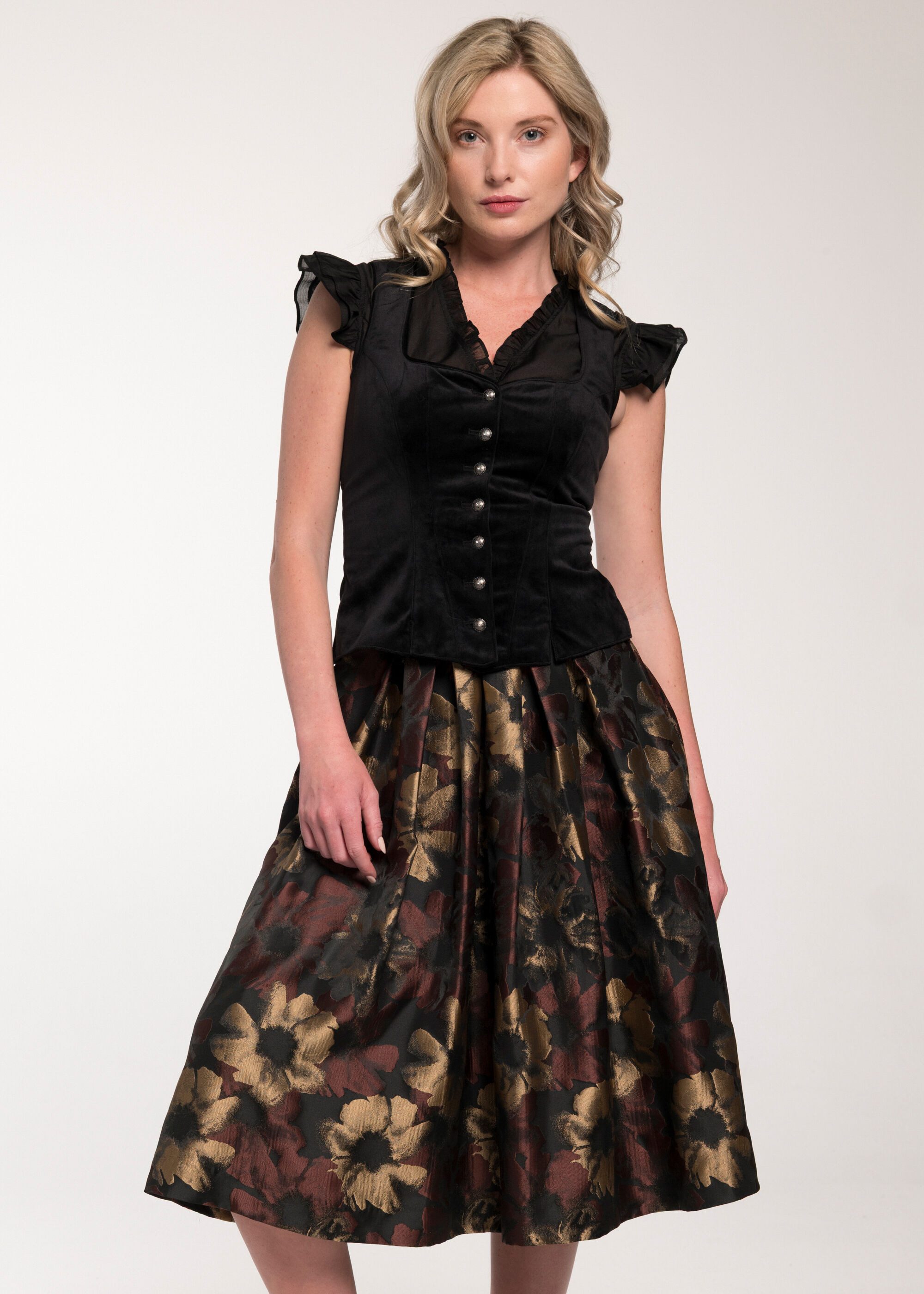 Spieth & Wensky Trachtenbluse Fliss mit bemusterten Knöpfen günstig online kaufen