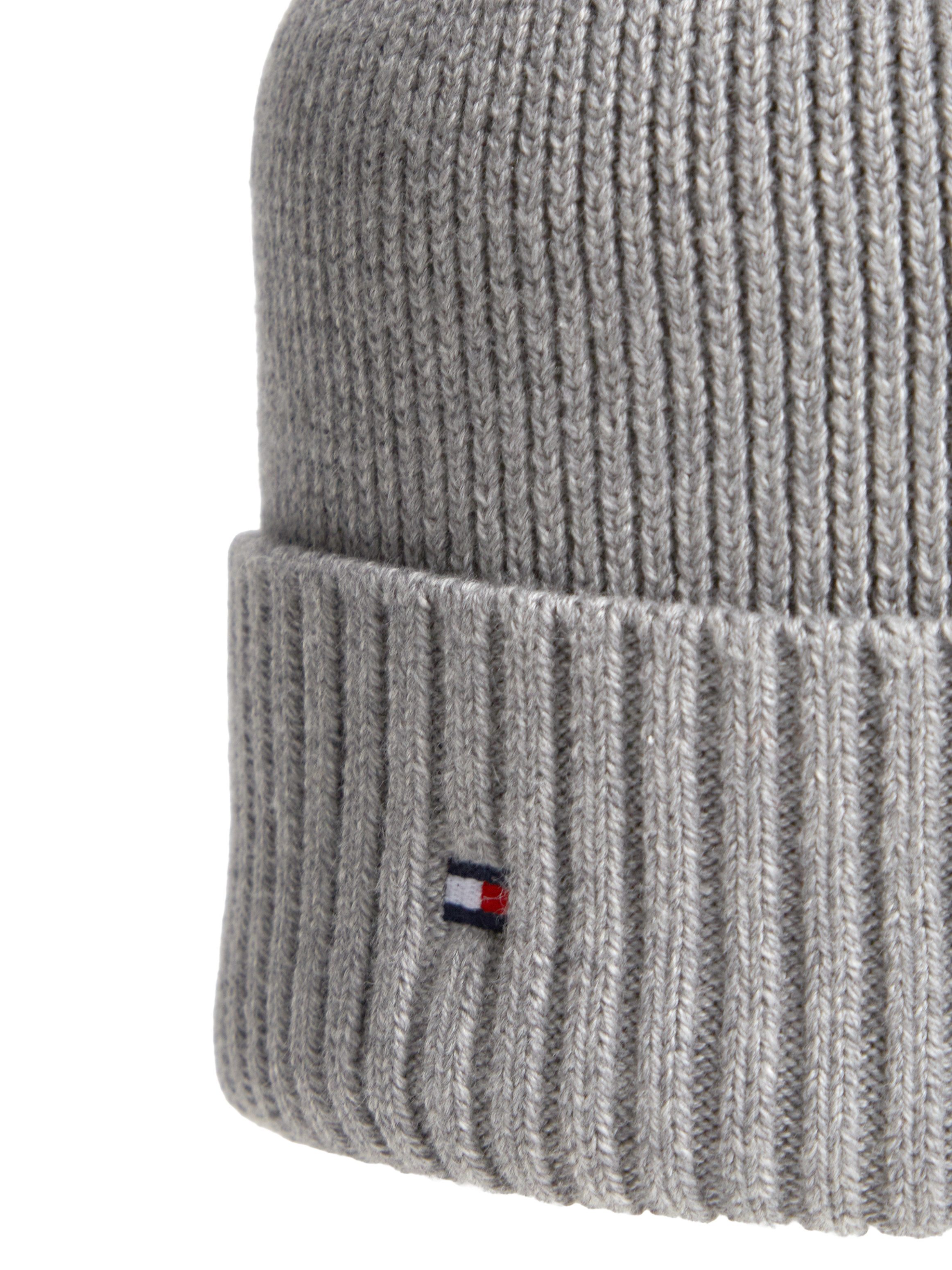 Tommy Hilfiger Strickmütze TH FLAG PIMA COTTON BEANIE Beanie mit Logostickerei, mit Kaschmiranteil Unisex – Bild 4 von 4