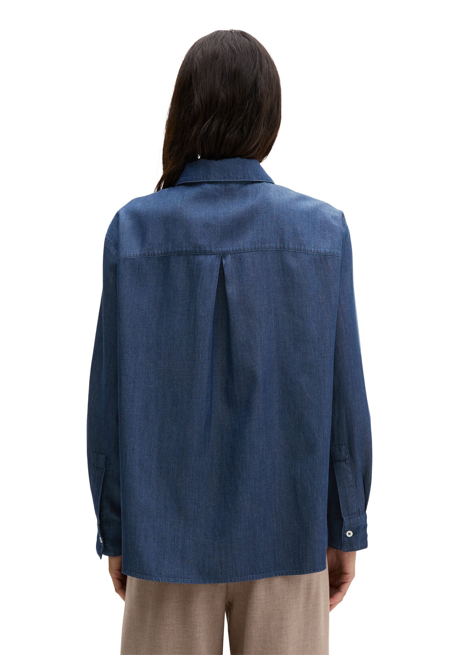Marc O'Polo Jeansbluse aus TENCEL™ Lyocell-Baumwolle-Mix