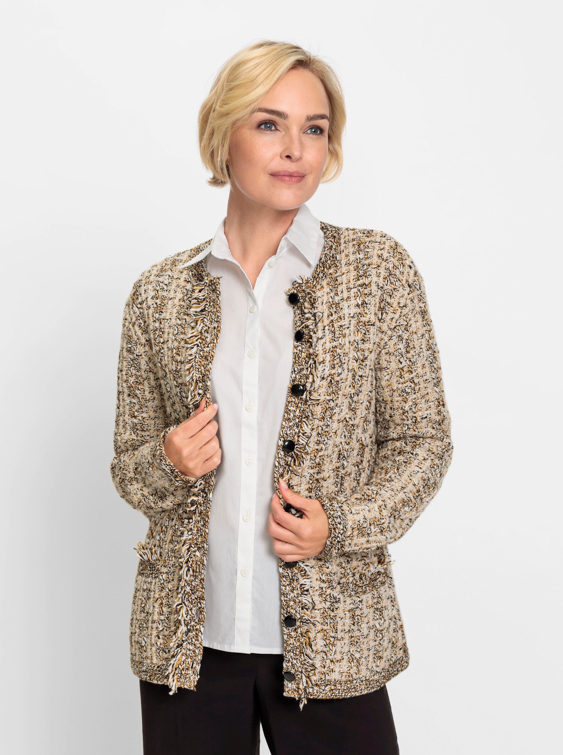 Strickjacke Strickjacke Langarm Struktur