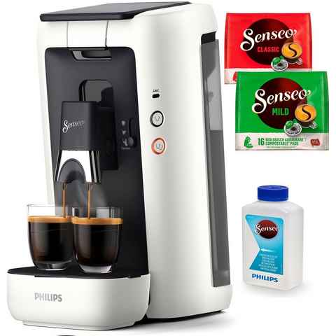 Philips Senseo Kaffeepadmaschine Maestro CSA260/10, aus 80% recyceltem Plastik, +3 Kaffeespezialitäten, Memo-Funktion, inkl. Gratis-Zugaben im Wert von € 14,- UVP