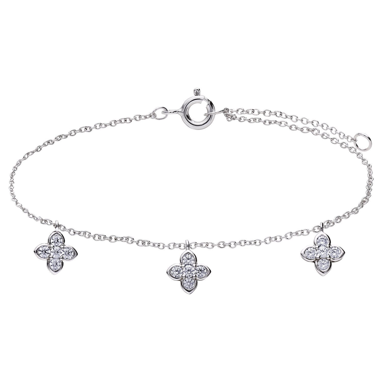 LUCARDI Charm-Armband Armband - 925 Silber - Silber - Zirkonia - Damen