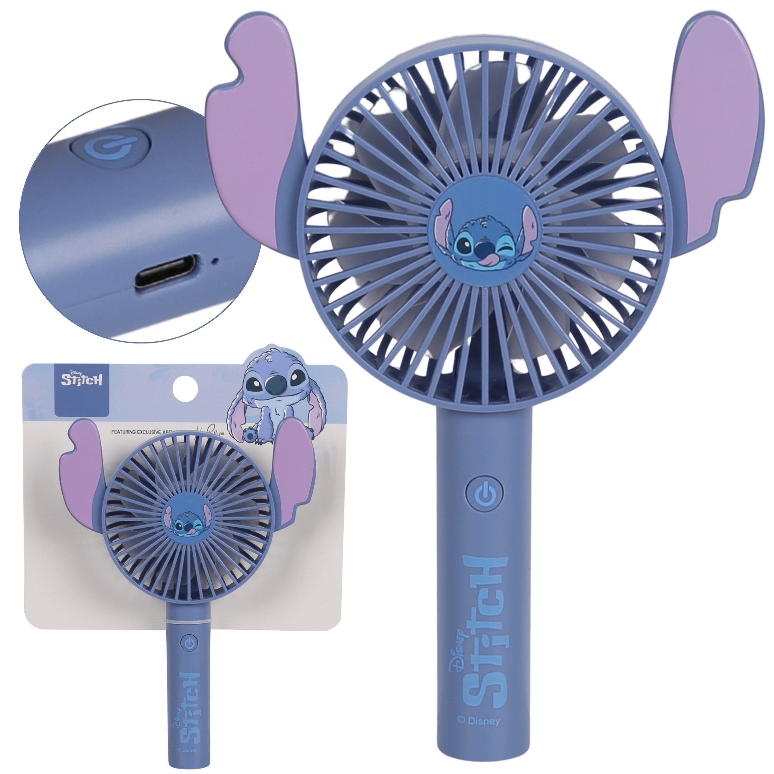 Handventilator Disney Stitch Mini-USB-Reiseventilator – Tragbarer Handventilator