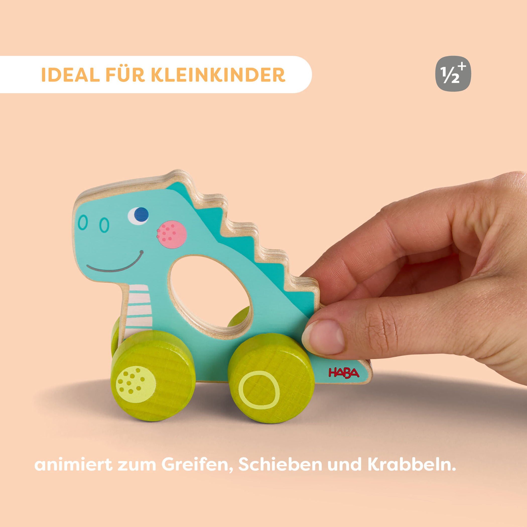 Haba Nachziehspielzeug Babywelt Schiebefigur Dino 2013419001