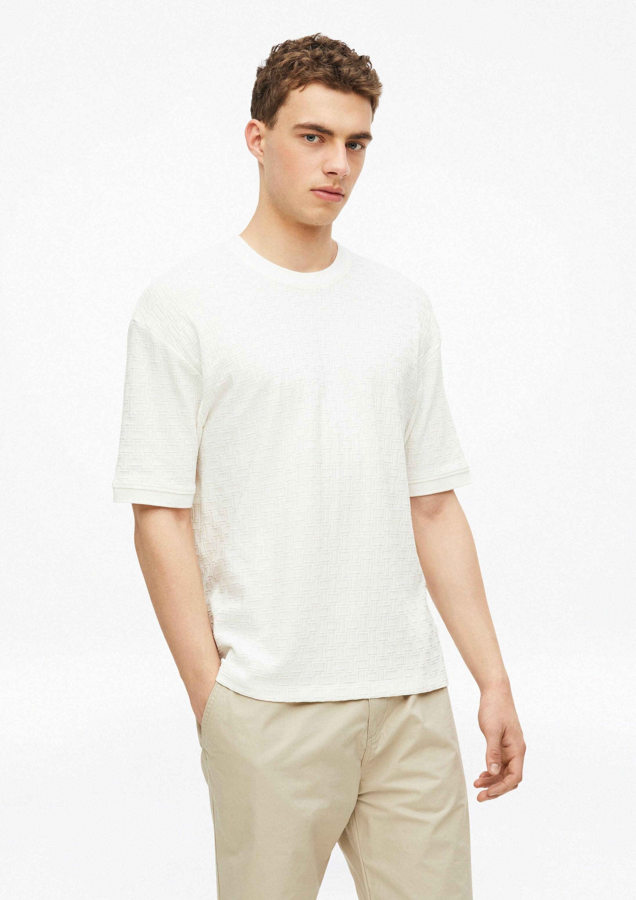 s.Oliver Kurzarmshirt T-Shirt Strukturiertes Jacquard-T-Shirt im Modern Fit