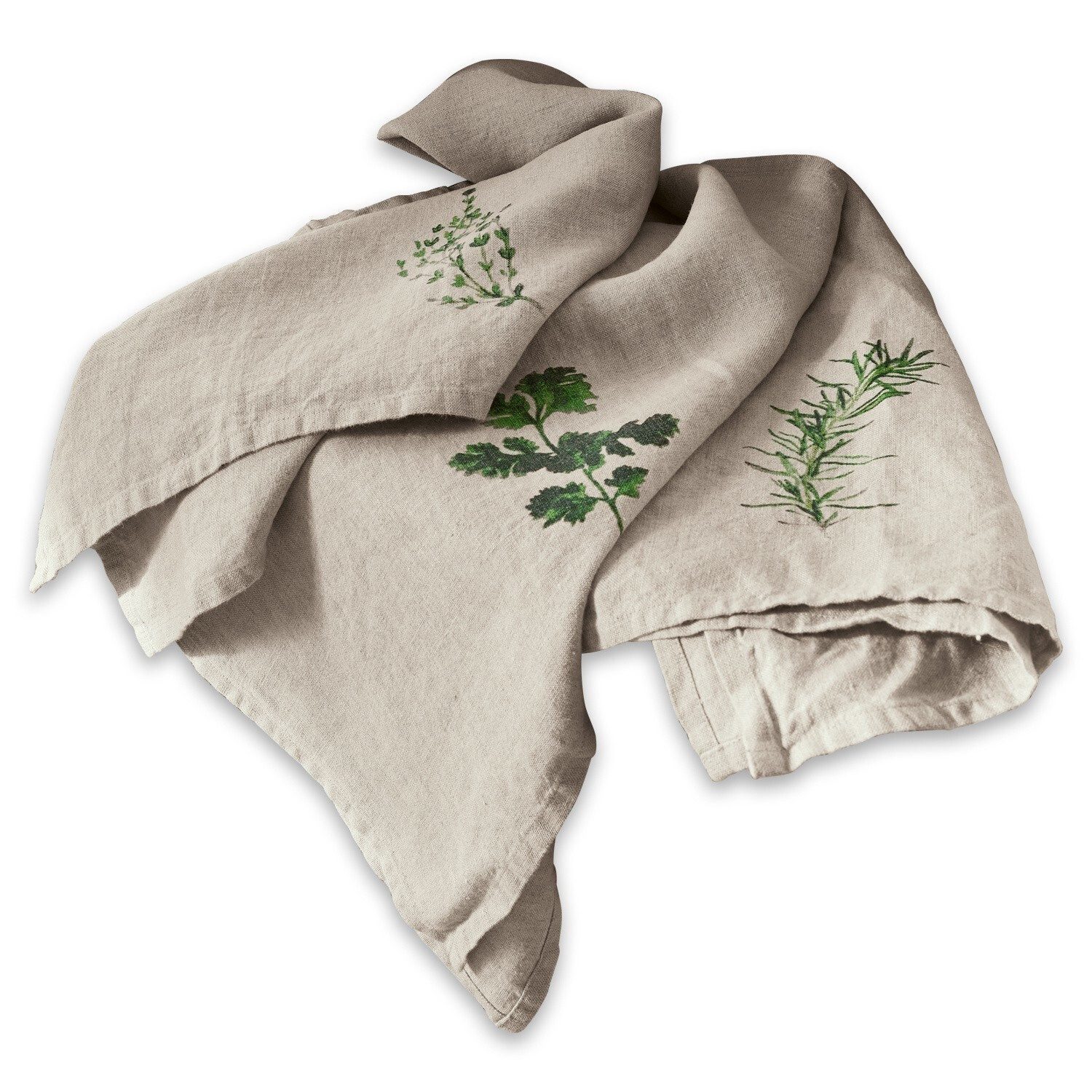 Mirabeau Geschirrtuch Geschirrtuch 3er Set Herbal Gardens beige/grün