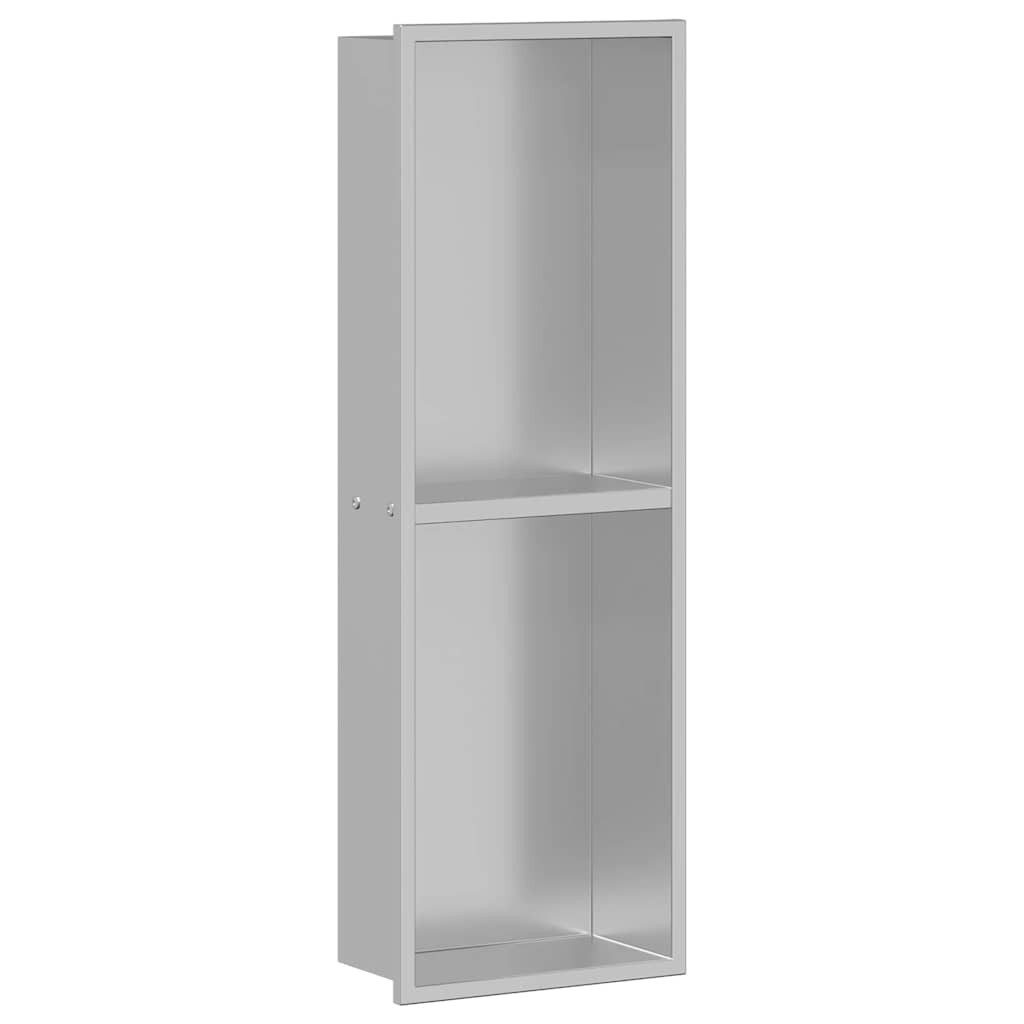 vidaXL Duschwand Duschnische Silber 60 x 20 x 9.5 cm Edelstahl, (1 tlg) günstig online kaufen