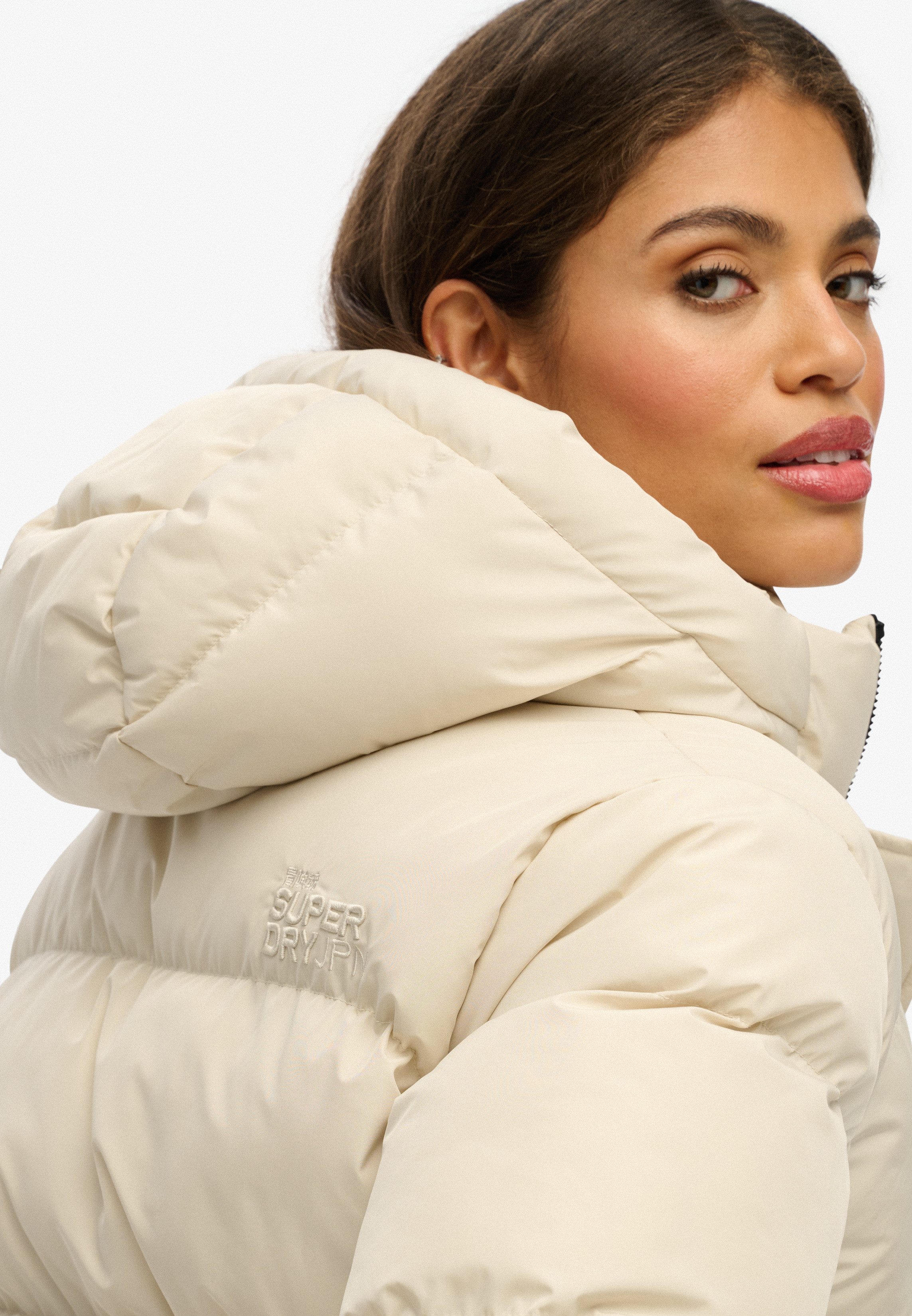 Superdry Steppjacke HOODED 5 BAFFLE SPORTS PUFFER mit Reißverschluss, aus Polyester und Kunstfaser, Relaxed Fit