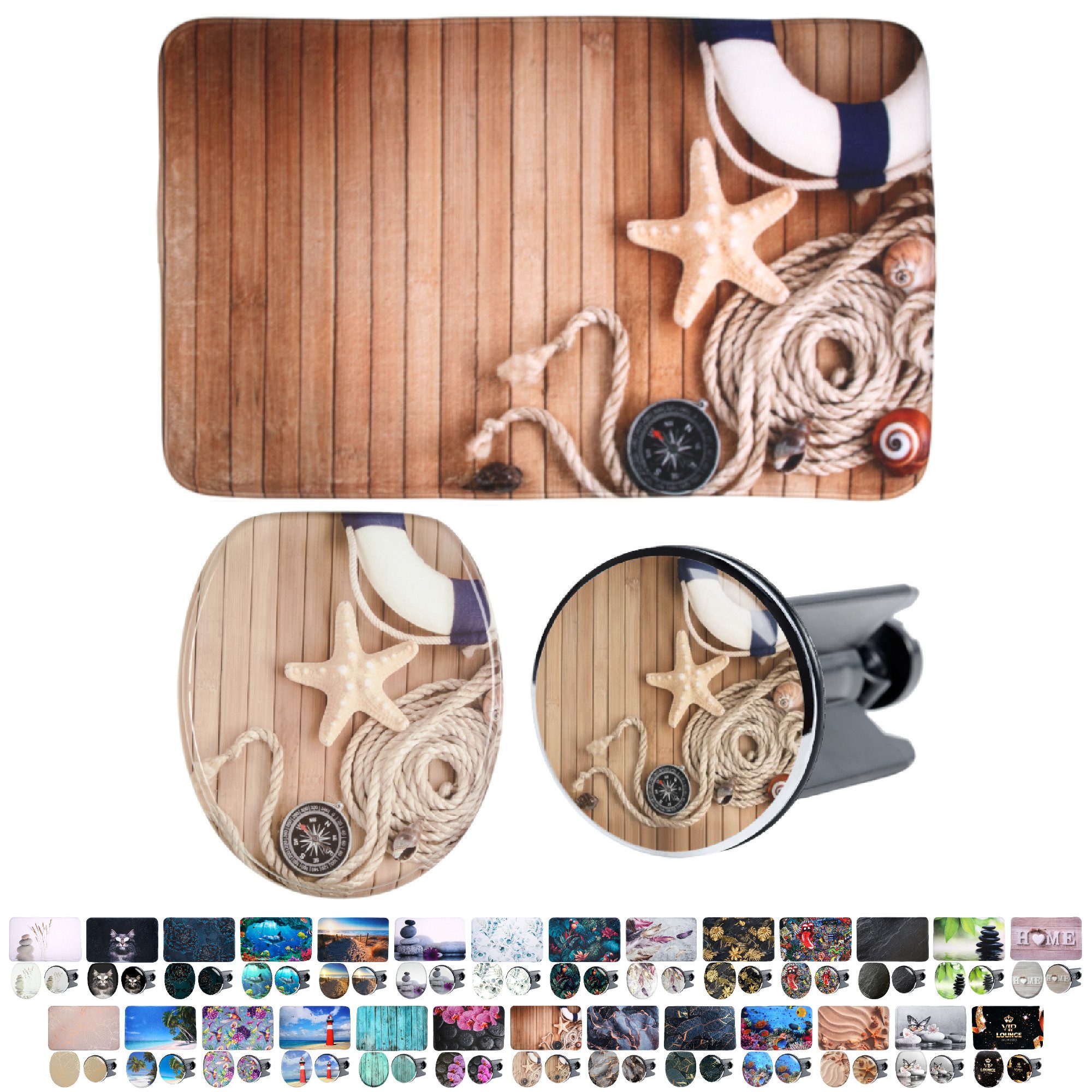 Sanilo Badaccessoire-Set 3-teilig mit Motiv, viele schöne Sets zur Auswahl, günstig online kaufen