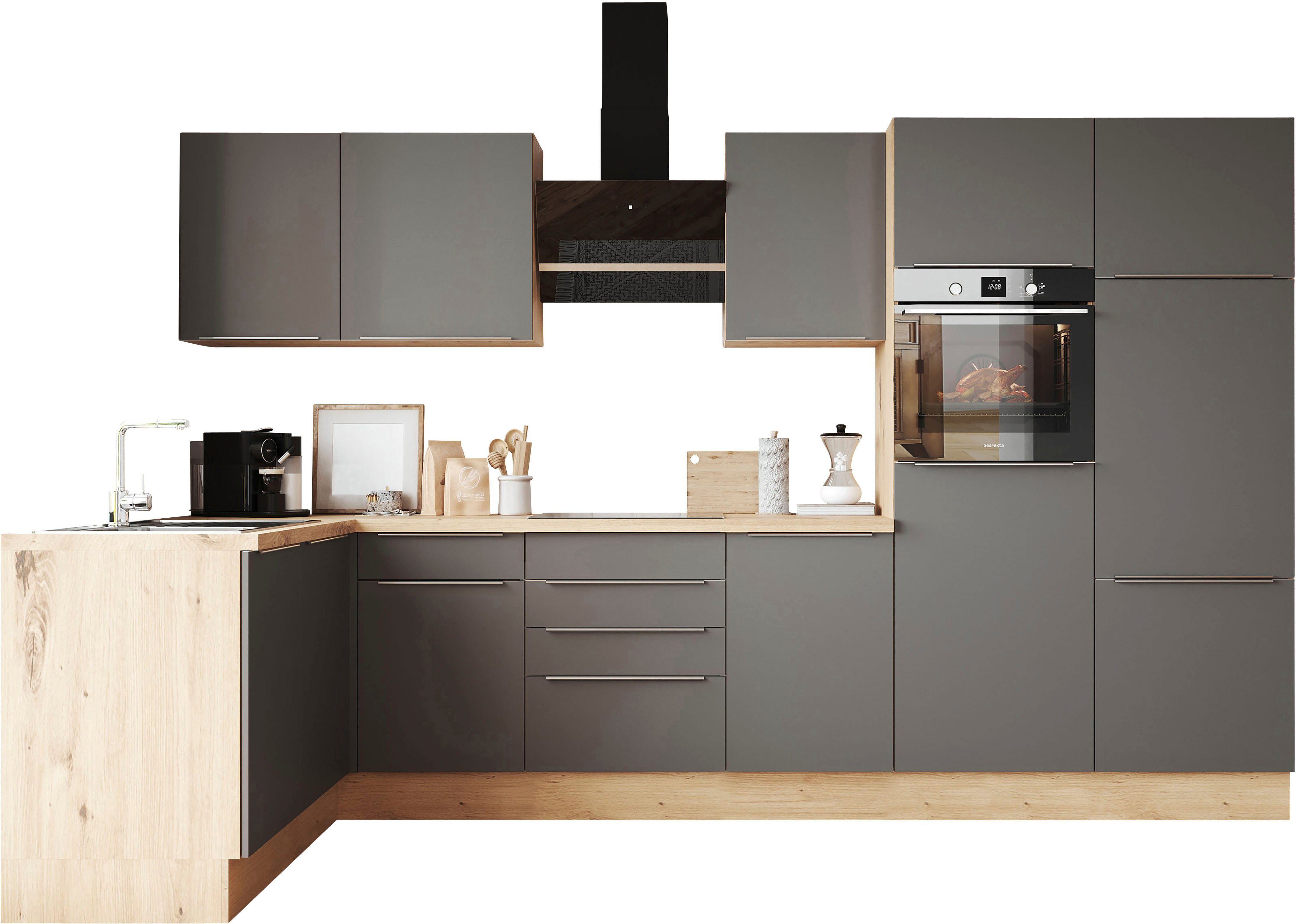 RESPEKTA Küchenzeile Safado aus der Serie Marleen, Breite 340 cm, mit Soft- günstig online kaufen