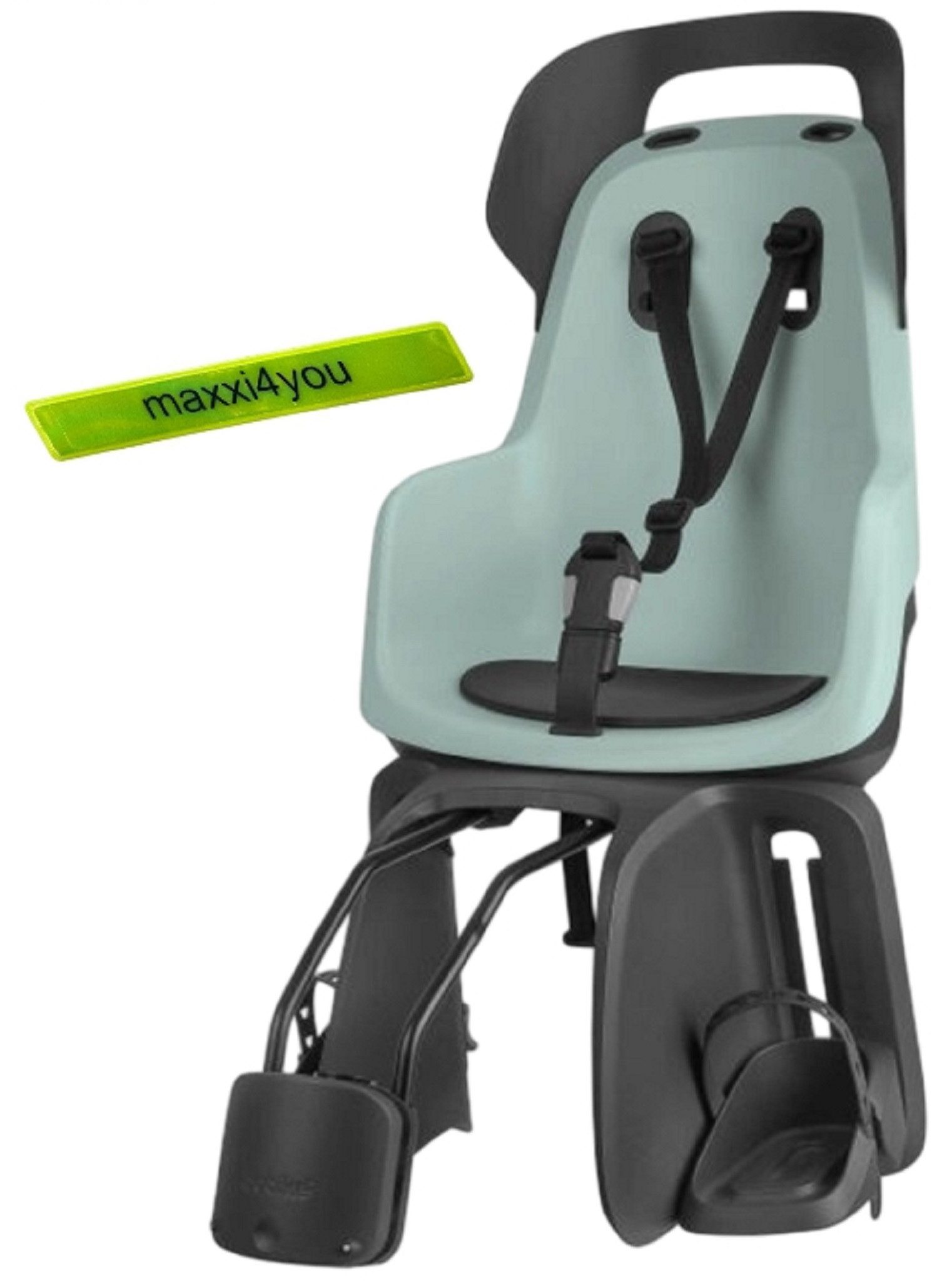 Fahrradkindersitz Bobike GO 1P Kinderfahrradsitz Marsmallow Mint inkl. Reflexband