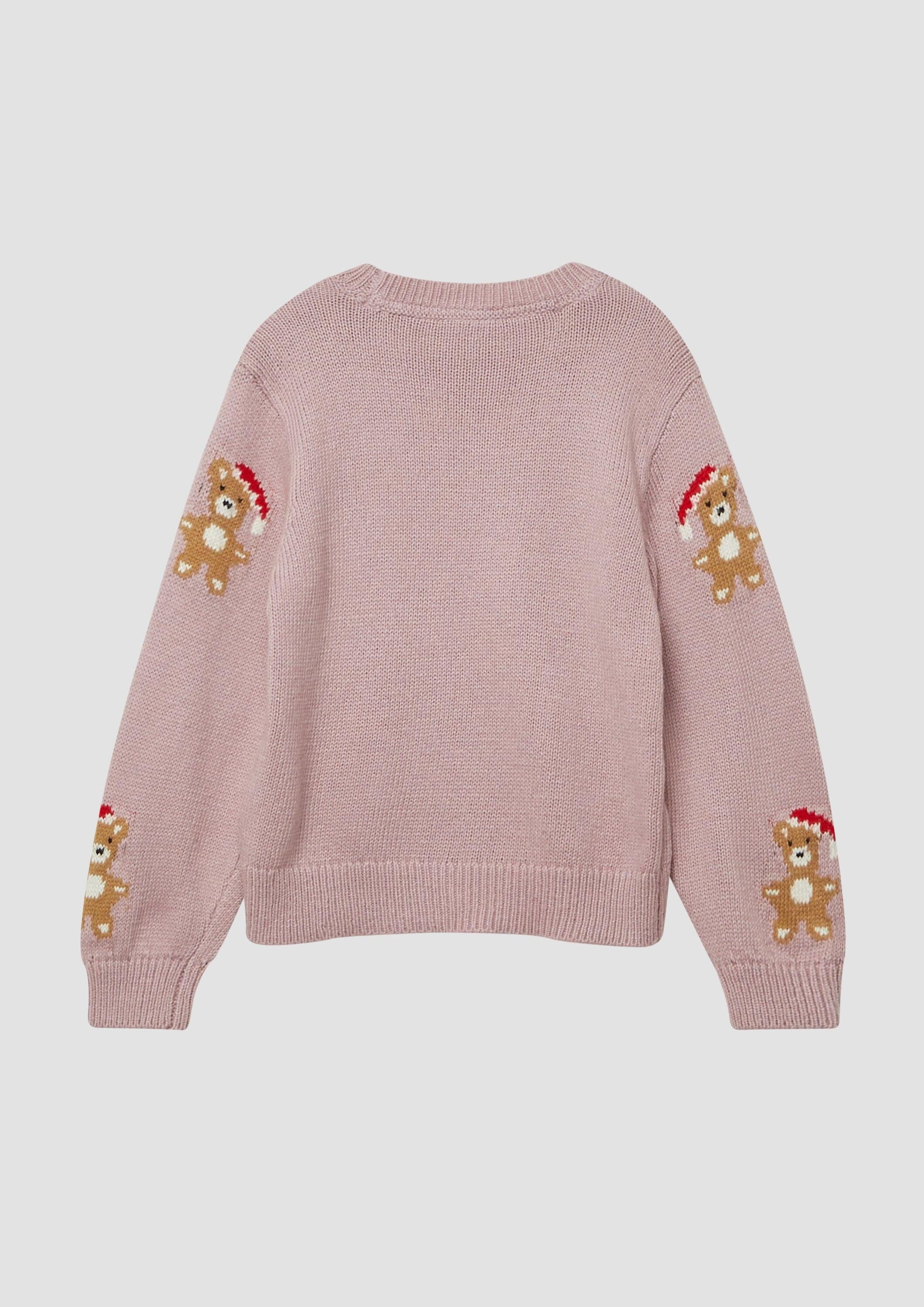 s.Oliver Longpullover Strickpullover Weicher Loose Fit Strickpullover mit Weihnachtsmotiven