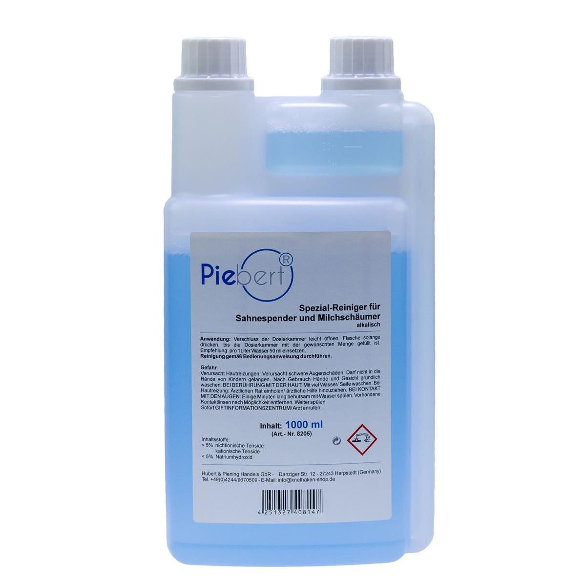 Piebert 1l. Milchschaumreiniger 8205 für Kaffeevollautomaten, Konzentrat, Milchsystem-Reiniger