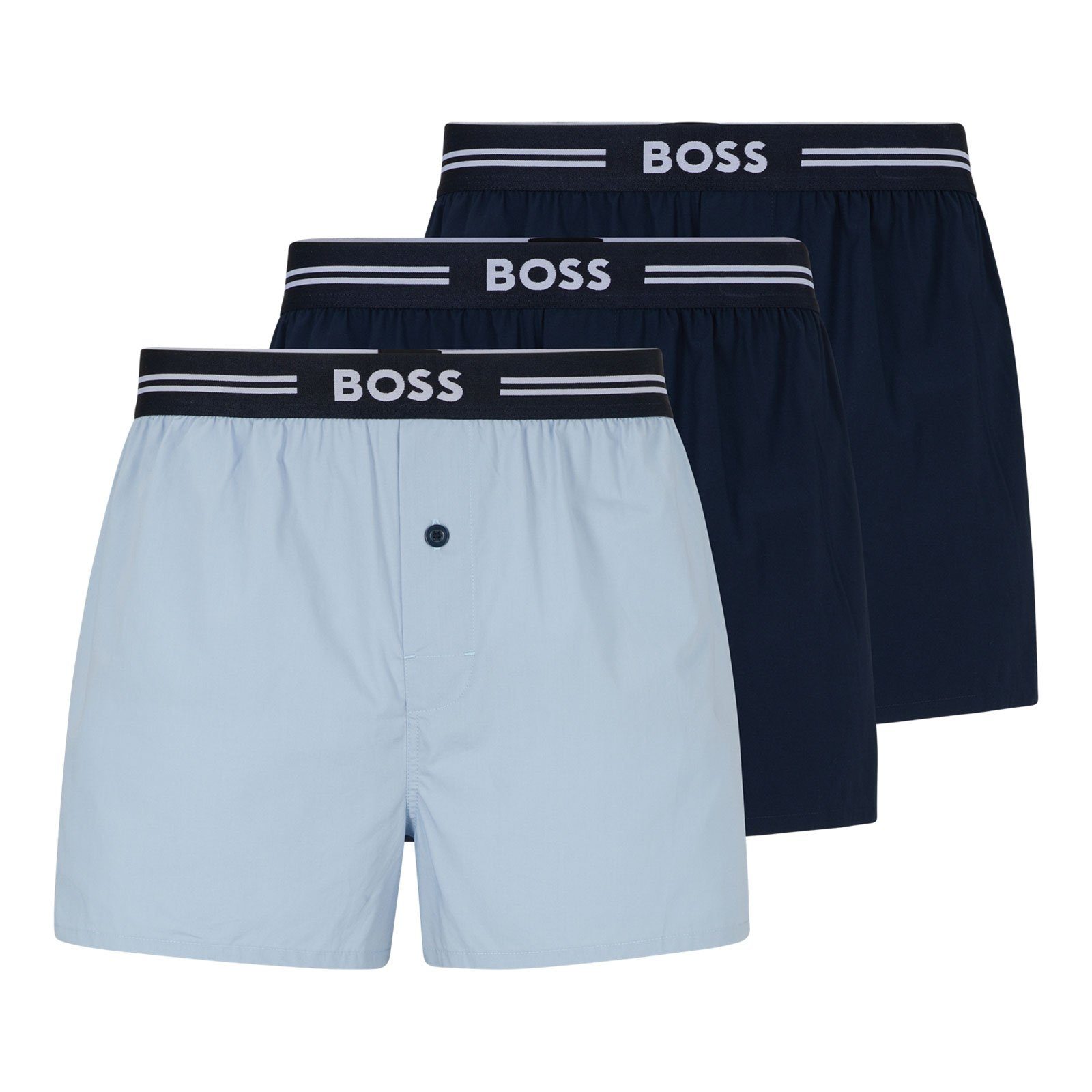 BOSS Boxershorts Woven Boxershorts Pure Cotton (3-St., 3 Stück) mit Streife günstig online kaufen
