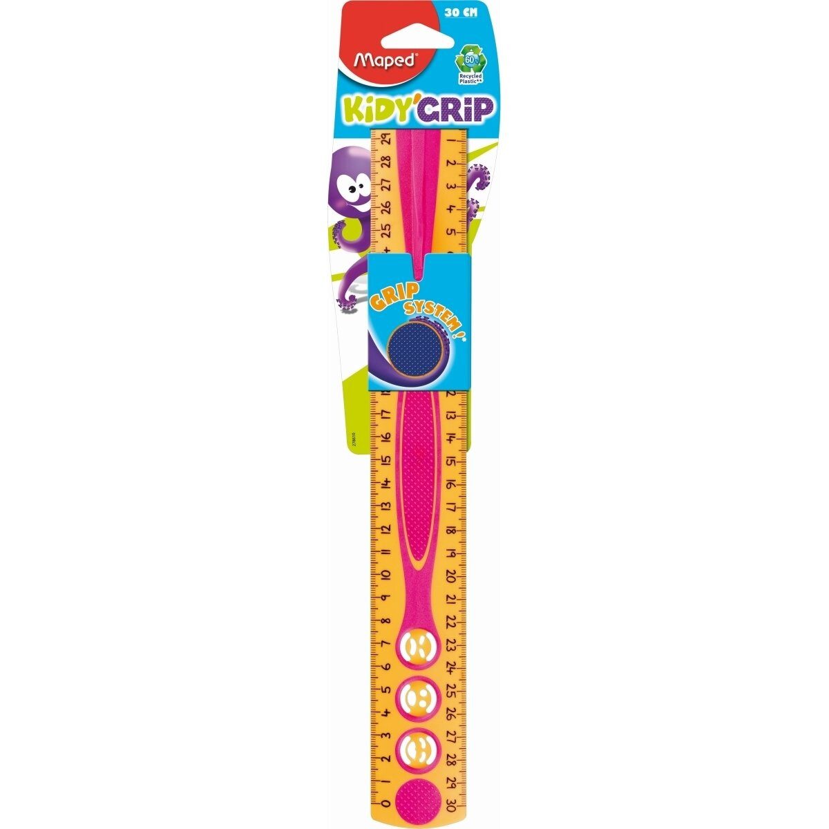 MAPED Lineal Lineal Kidy Grip 67% recycelter Kunststoff 30 cm sortiert