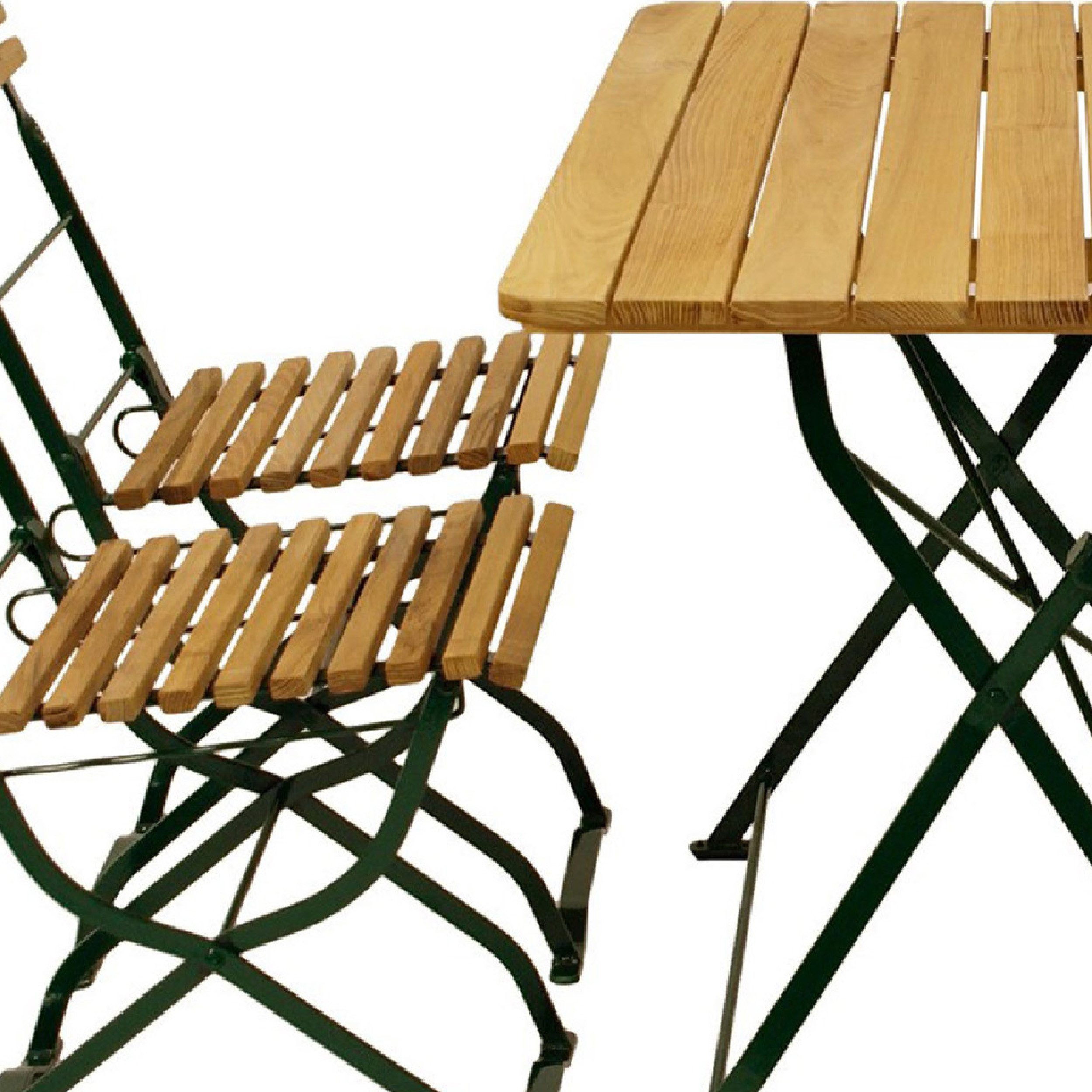 TPFGarden Sitzgruppe DARWIN, (Biergarten- Garnitur 5-teilig - Garten Garnitur 5-teilig - Robinie, 5-tlg., Gartenmöbel Set - Gestell verzinkt grün), (4x Stuhl, 1x Tisch 70x110cm rechteckig)