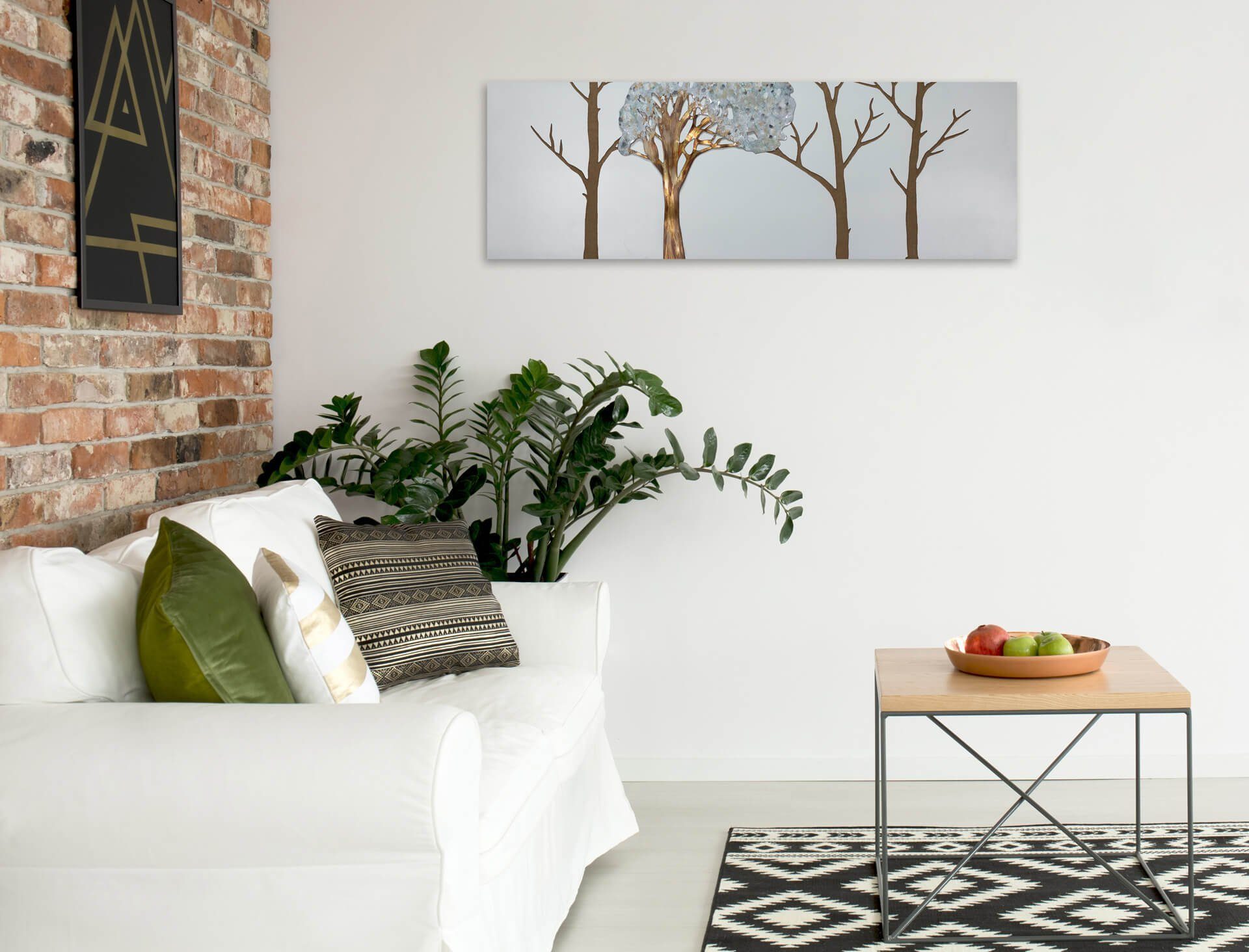 KUNSTLOFT Holzbild Ewiger Frühling cm, Holz aus 120x40 Wandbild handgefertiges