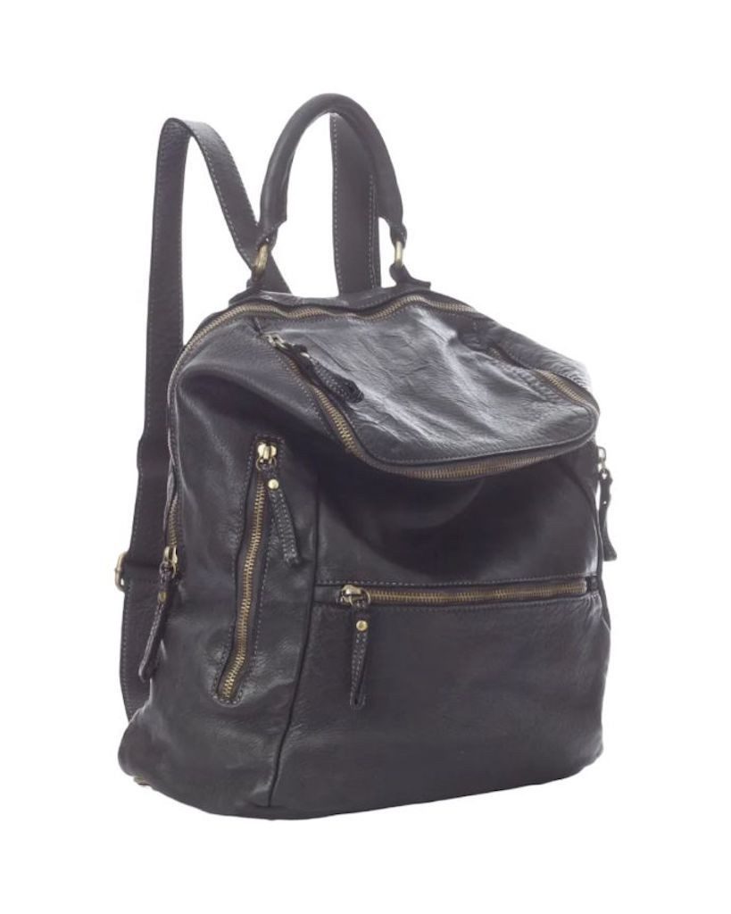 BZNA Rucksack Ben Designer Leder Backpacker, viele Fächer