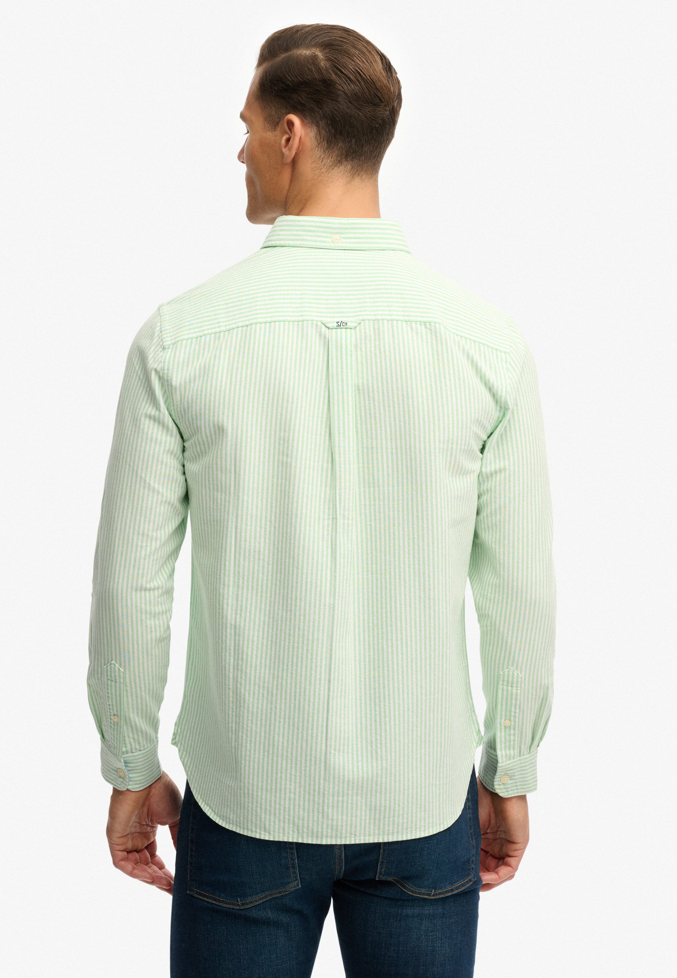 Superdry Langarmhemd PREPPY OXFORD L/S SHIRT Baumwolle, regular fit