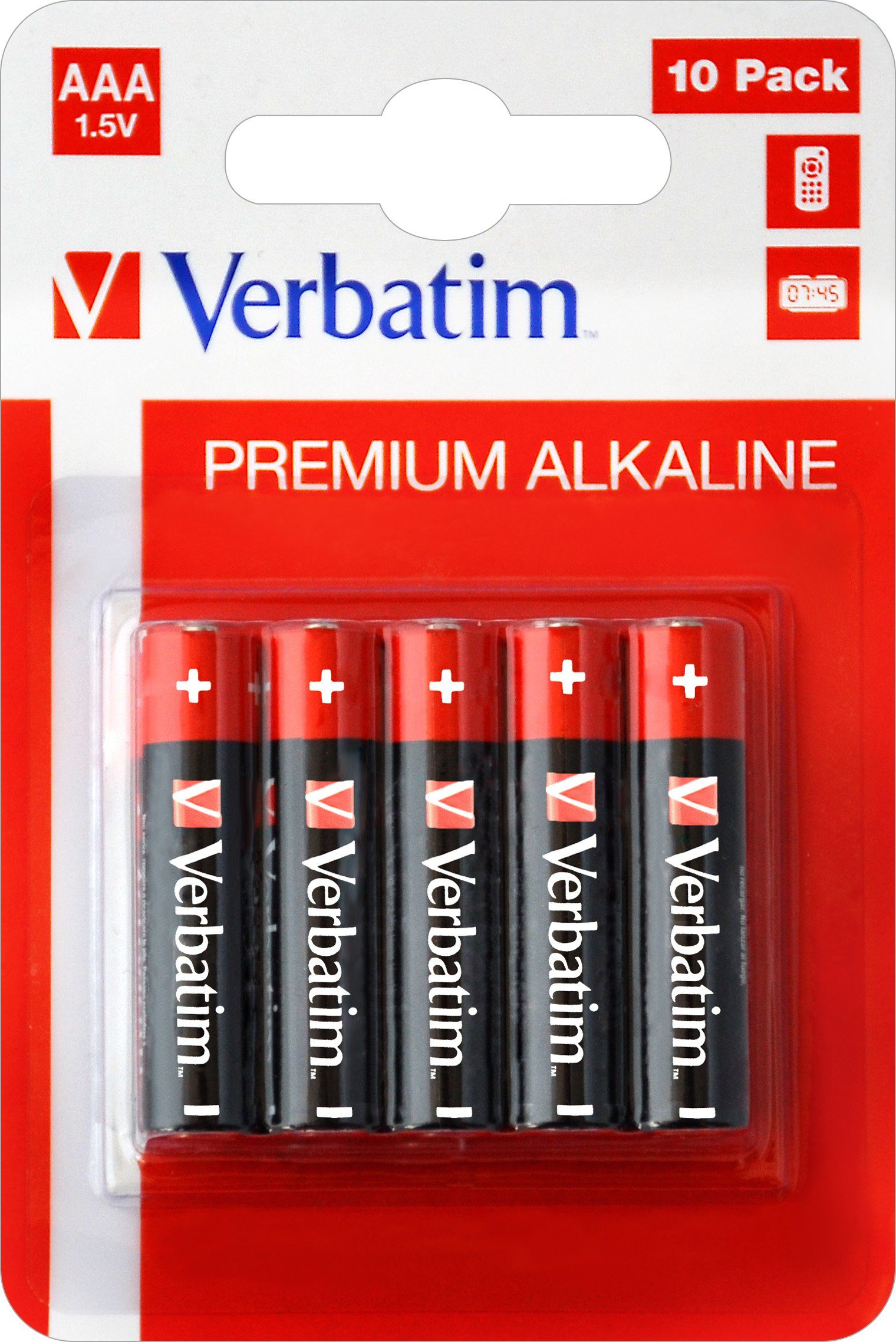 V, Batterie, LR03 Premium Micro/AAA/LR03 1.5V Verbatim 10 (1,5 St),