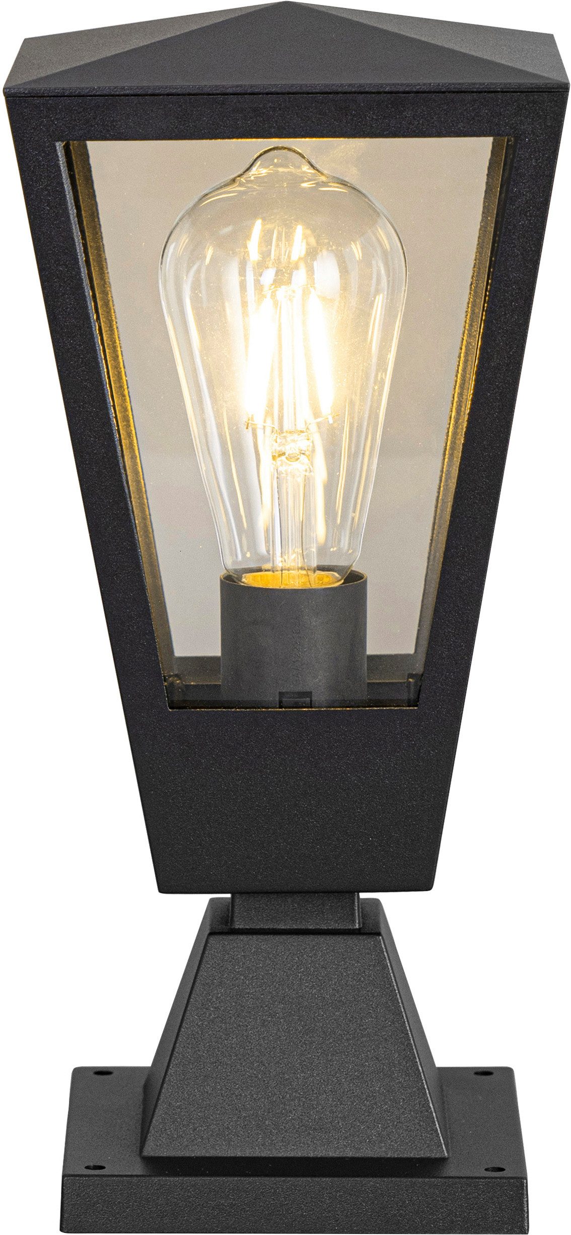 Brilliant Sockelleuchte Westcliff, ohne Leuchtmittel, Sockelleuchte 14 x 14 x 31 cm, E27, Aluminium Glas, anthrazit