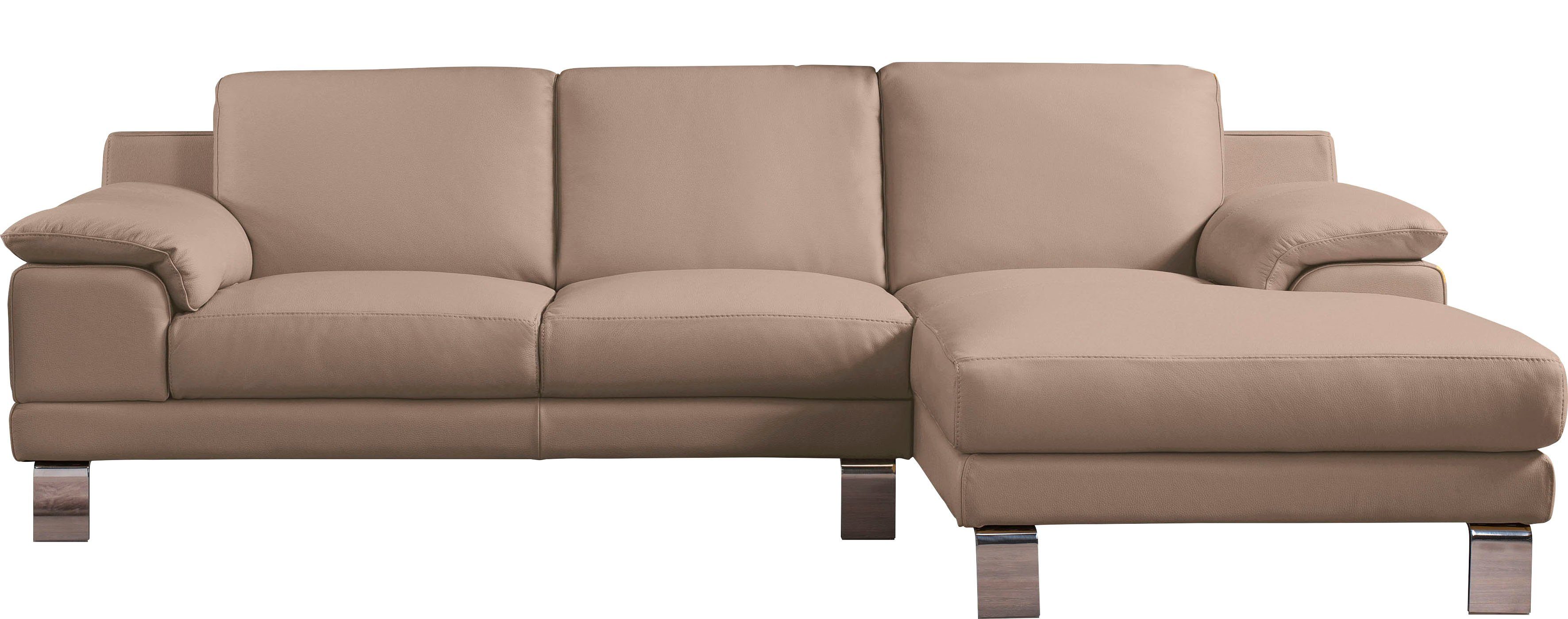 Egoitaliano Ecksofa Shakira, Design & Sitzkomfort auf hohem Niveau, Breite 236cm, L-Form, mit Recamiere, L-Form, edle Füße