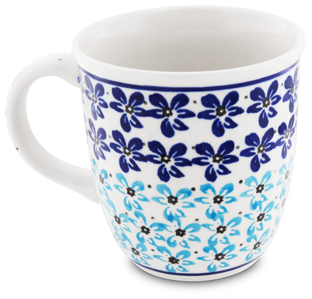 Bunzlauer Keramik Becher Bunzlauer Keramik 350 ml Kaffeebecher Teetasse Pott Ø9,3 cm Dekor 1111, Keramik