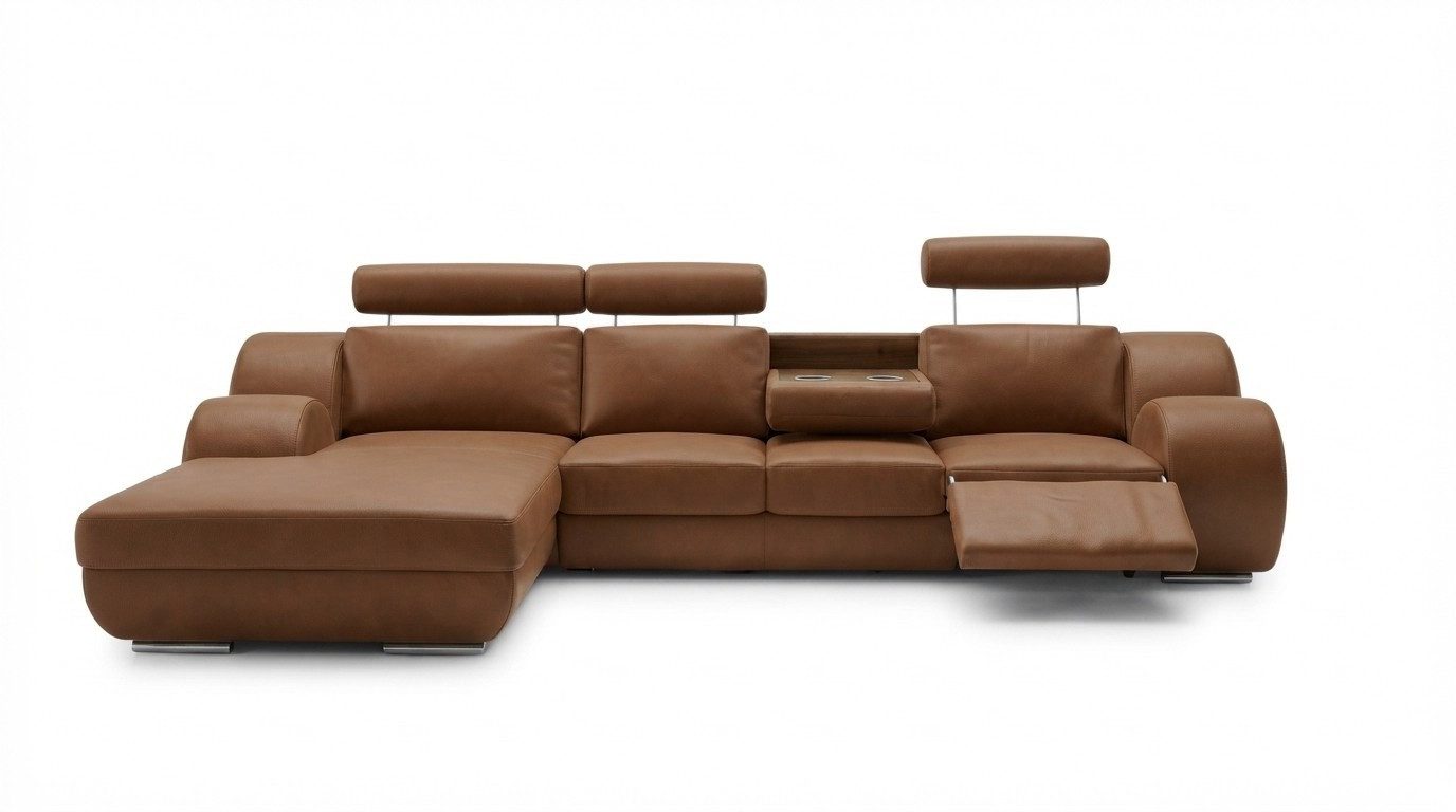 Xlmoebel Ecksofa Designer Wohnlandschaft aus Leder in modernem Stil, Ecksofa, Hergestellt in Europa