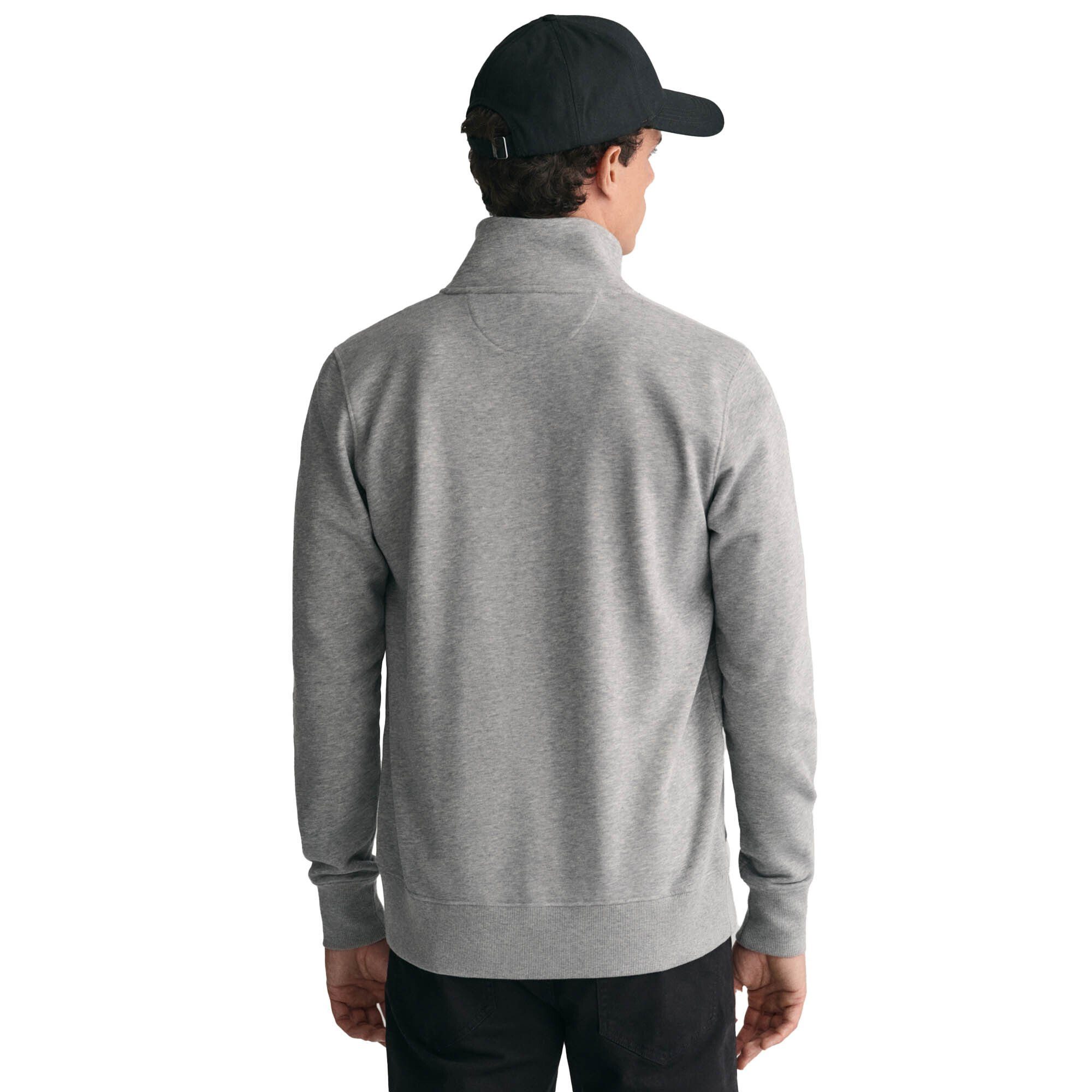 REGULAR Sweatshirt SHIELD Grau ZIP SWEAT - Gant Herren Sweatjacke FULL