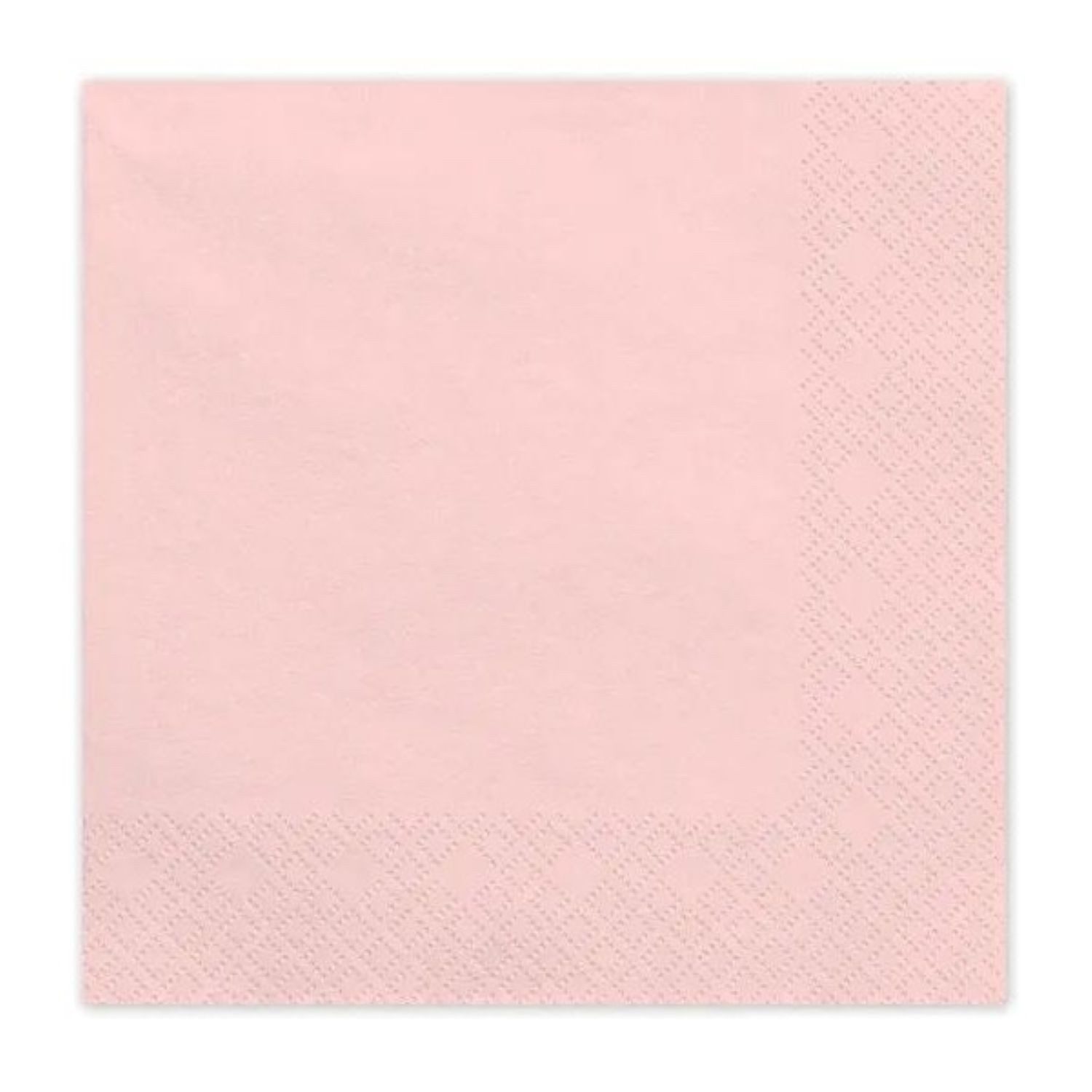 partydeco Papierserviette Servietten Uni 20Stk./33x33cm, Rosa