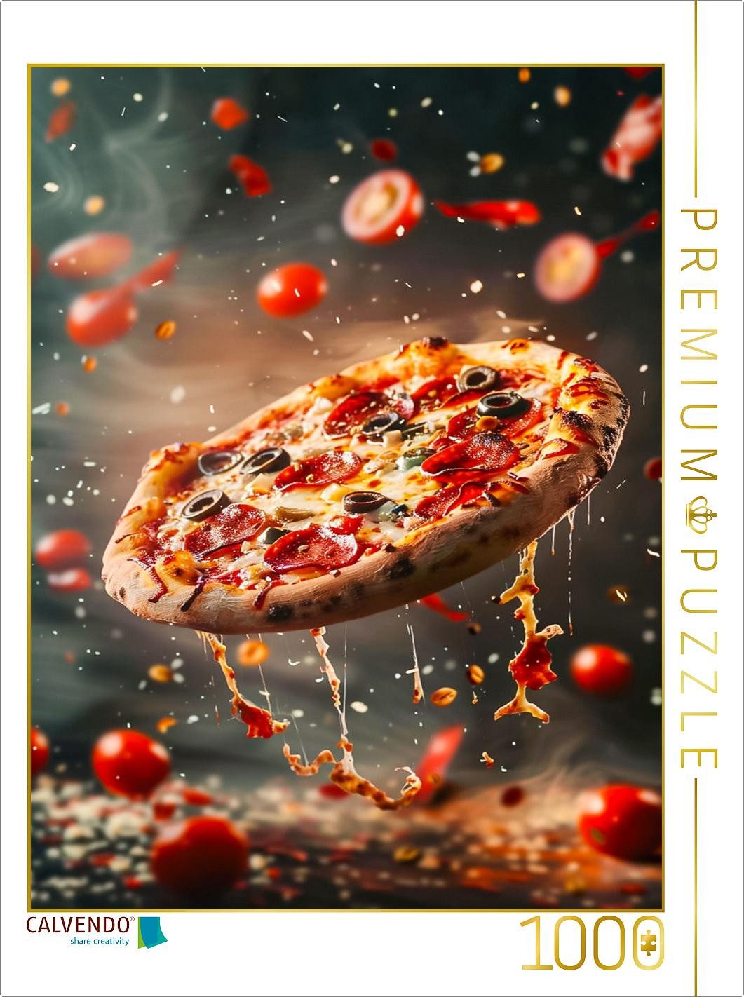 CALVENDO Puzzle CALVENDO Puzzle Pizza, 1000 Teile Lege-Größe 64x48cm Foto-Puzzle für, 1000 Puzzleteile
