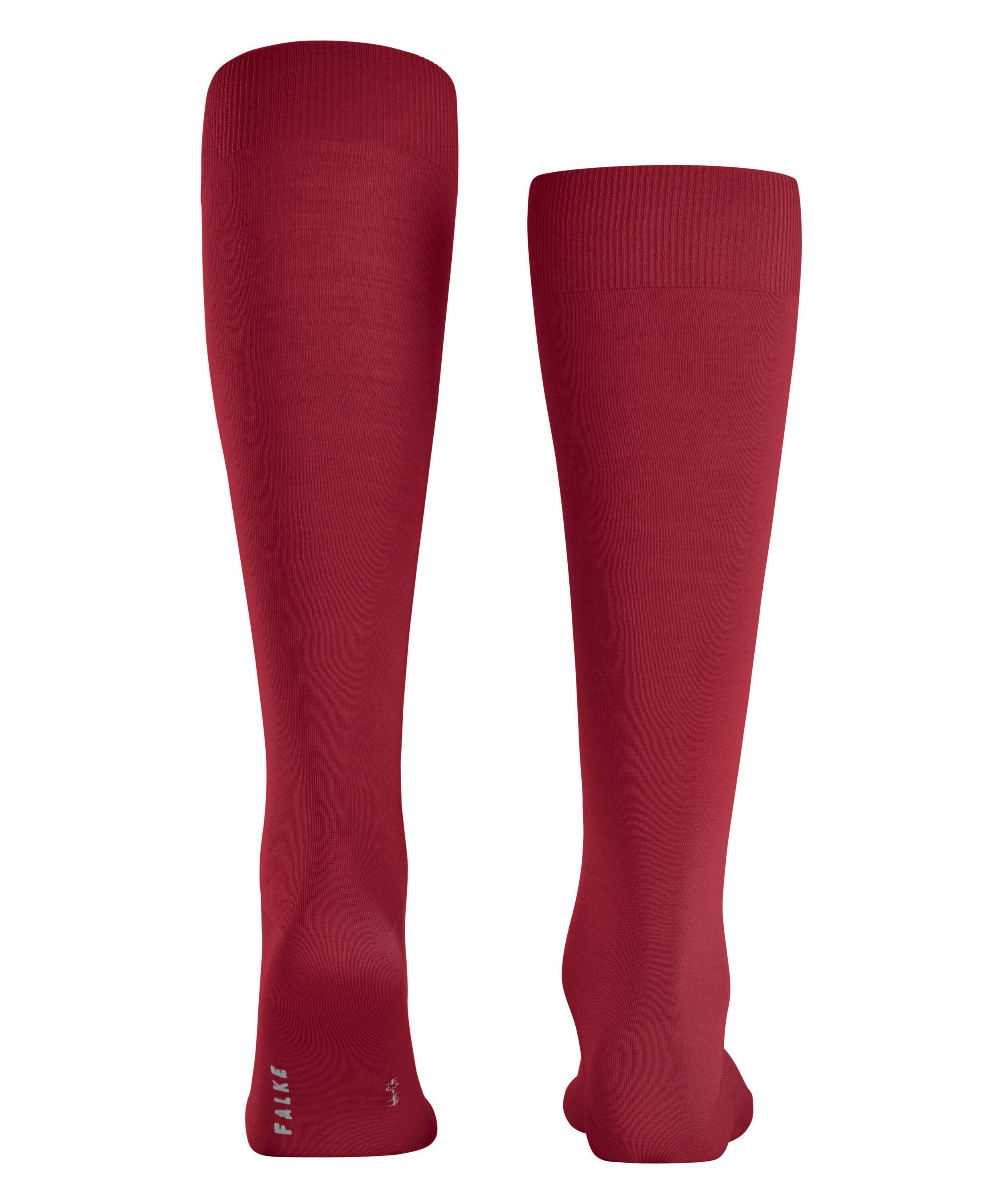 mit (8228) ClimaWool nachhaltigem scarlet Kniestrümpfe Garn (1-Paar) FALKE