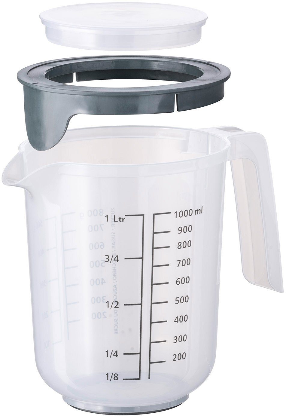 APS Rührschüssel, Kunststoff, Fassungsvermögen 1 Liter, als Messbecher und Rührbecher nutzbar