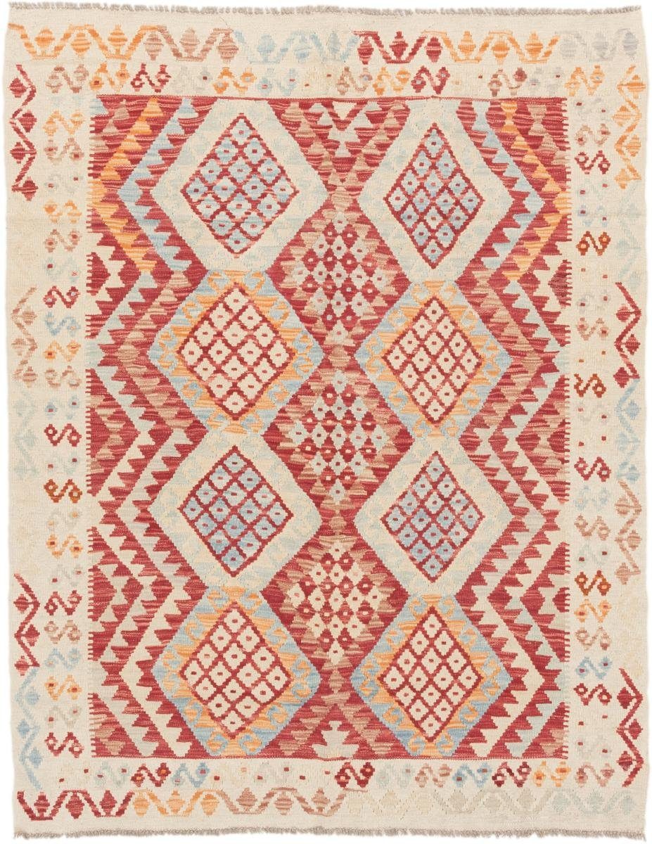 Orientteppich Kelim Afghan 151x193 Handgewebter Orientteppich, Nain Trading, rechteckig, Höhe: 3 mm