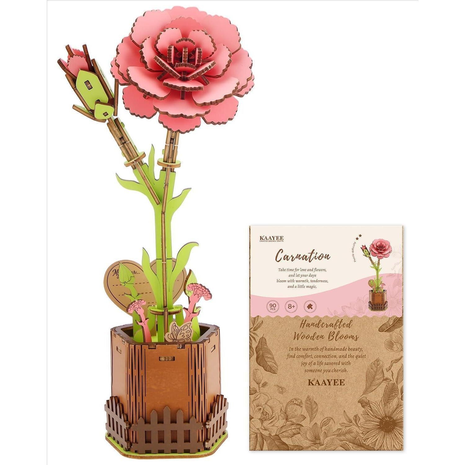 LuxusKollektion 3D-Puzzle 3D Puzzle Blumen Holz Handwerk Modell Kits, Puzzleteile