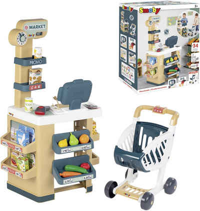 Smoby Kaufladen Spielwelt Shopping Kaufladen Supermarkt mit Einkaufswagen 7600350238
