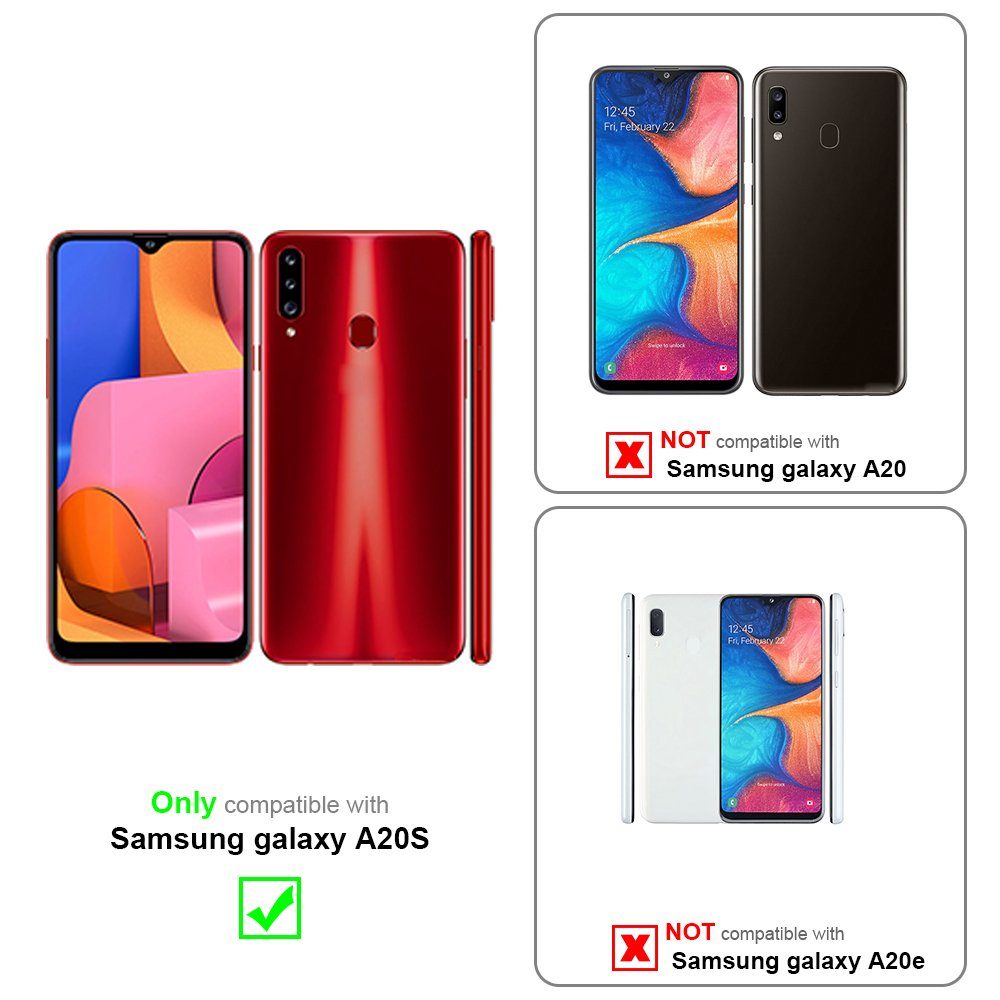 Cadorabo Handyhülle für Samsung Galaxy A20s Hülle Samsung Galaxy A20s, Flexible Hülle TPU Silikon Schutzhülle Back Cover Case