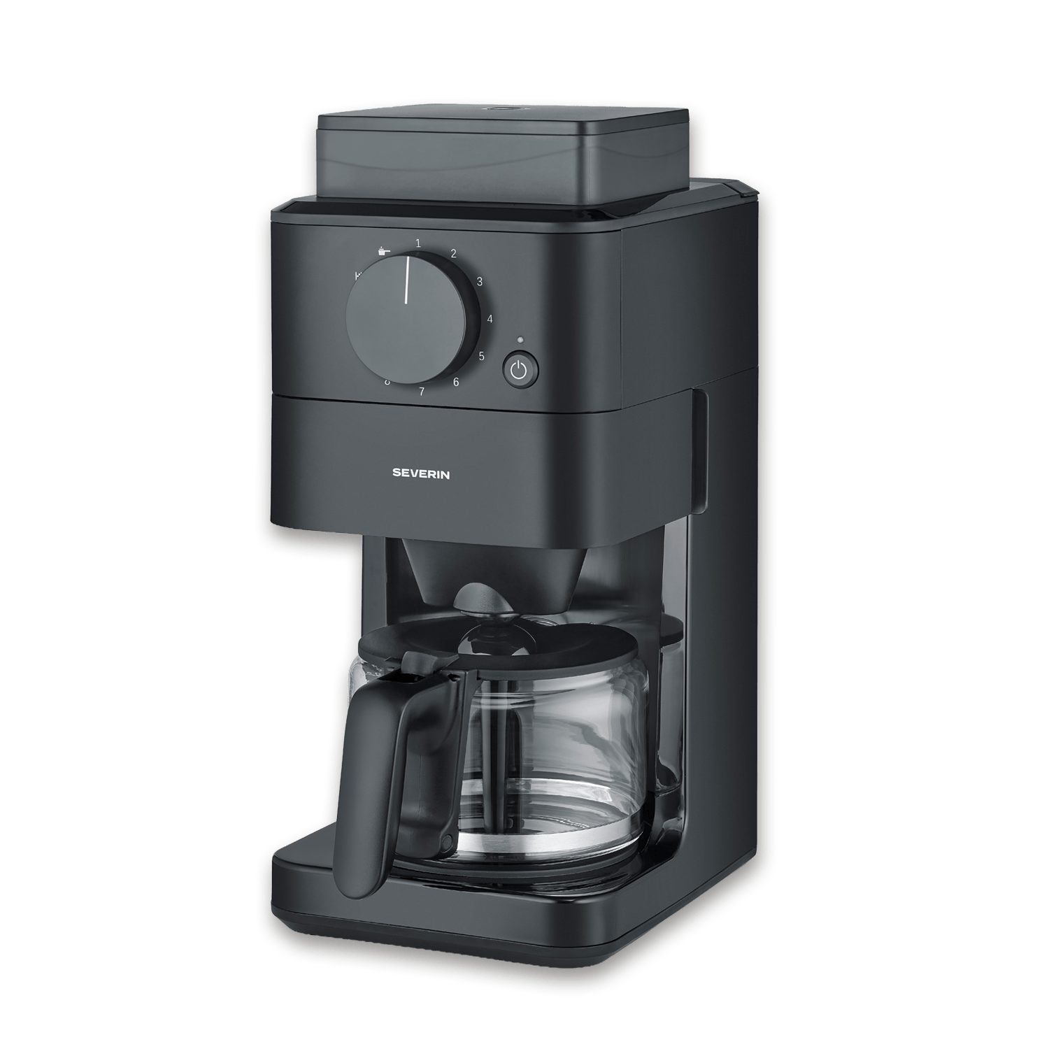 Severin Filterkaffeemaschine KA 9215 Kaffeemaschine mit Mahlwerk und Glaskanne