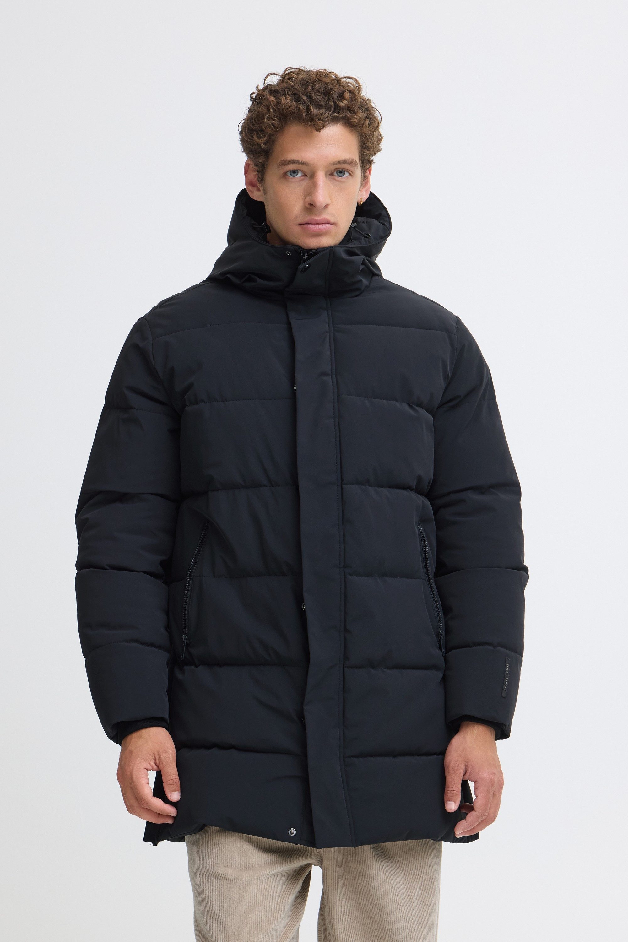 Casual Friday Steppmantel CFErnesto Winterlicher Steppmantel mit verdecktem Reißverschluss