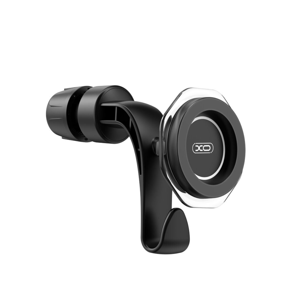 XO Smartphone-Halterung C195 magnetische Handyhalterung Schwarz für Kopfstütze mit Haken, (Einzelartikel, Einzelartikel, Magnetische Kopfstützenhalterung mit Haken)