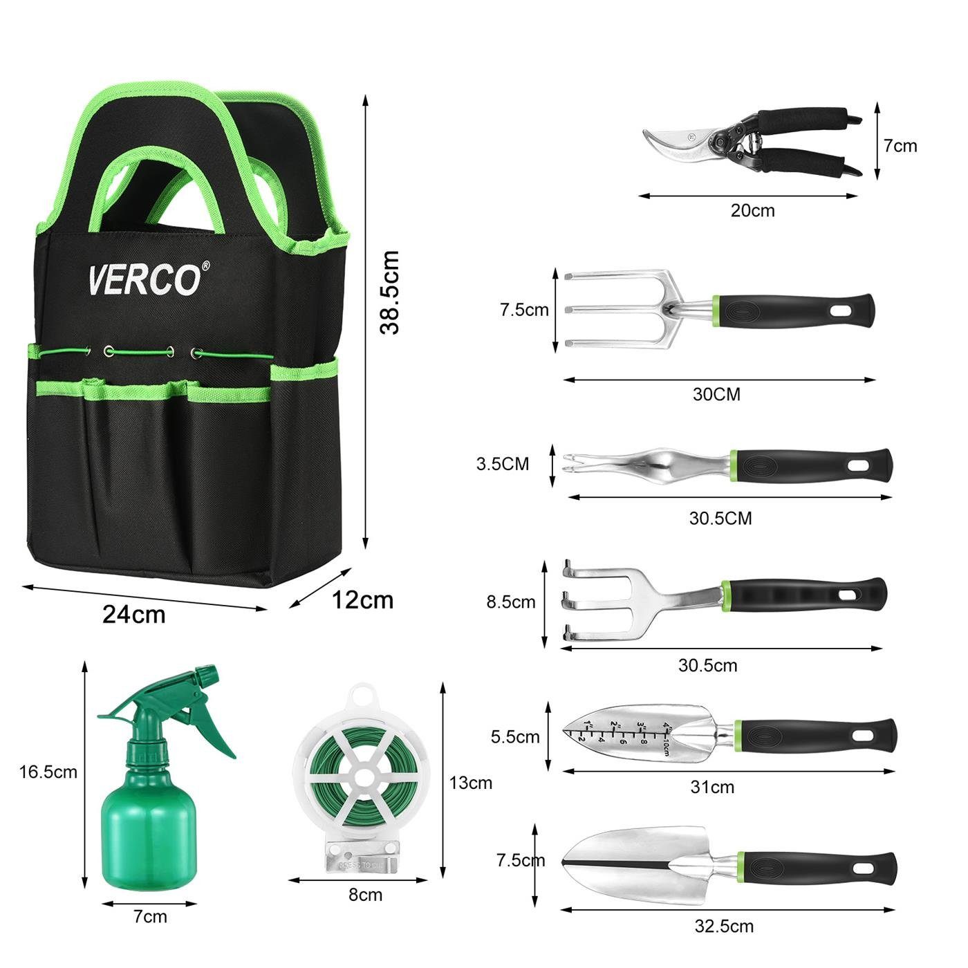 VERCO Gartenpflege-Set Gartengeräte Gartenwerkzeug, Garten Schere günstig online kaufen