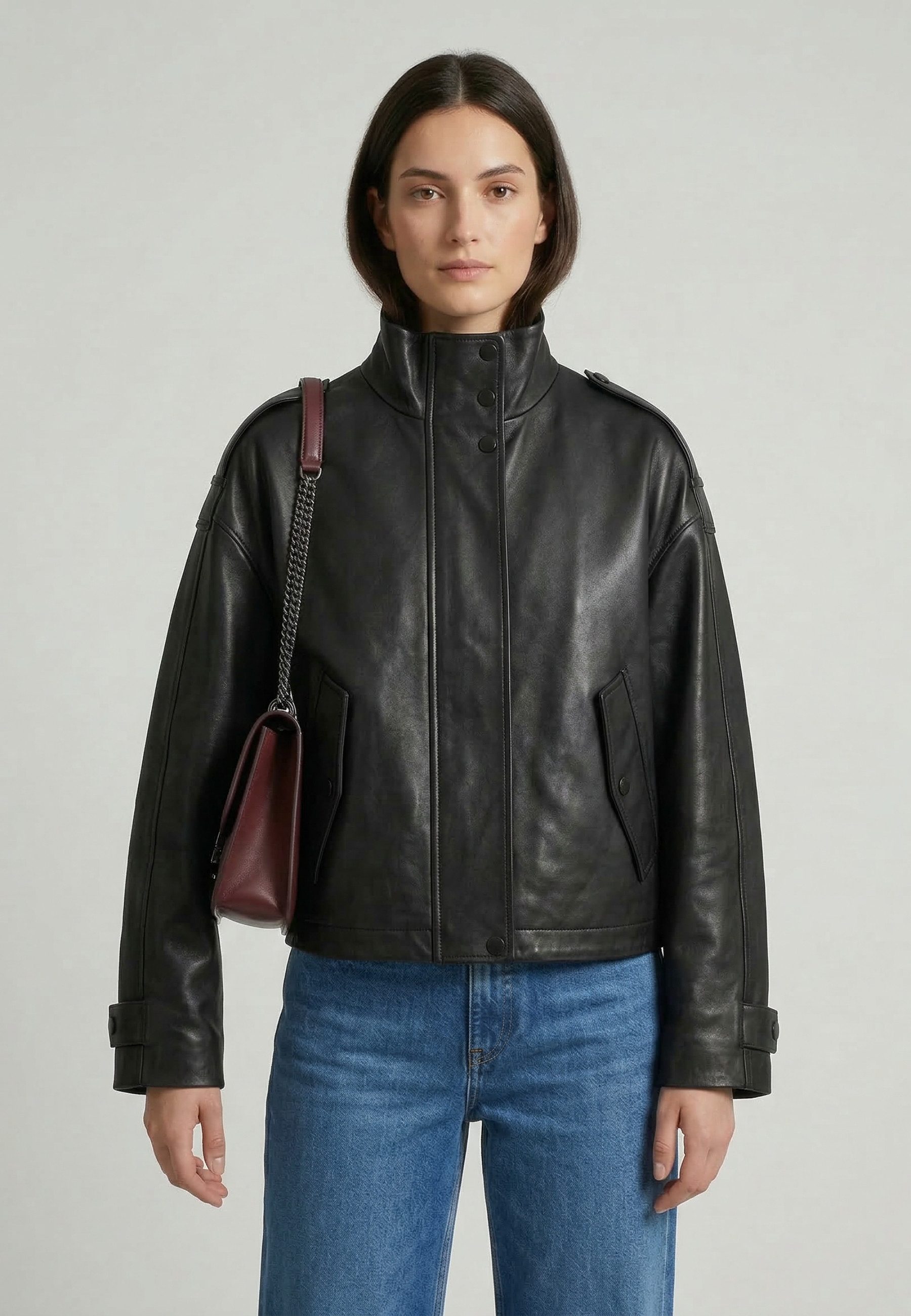 RICANO Lederjacke Debora Handgefertigt aus echtem Leder