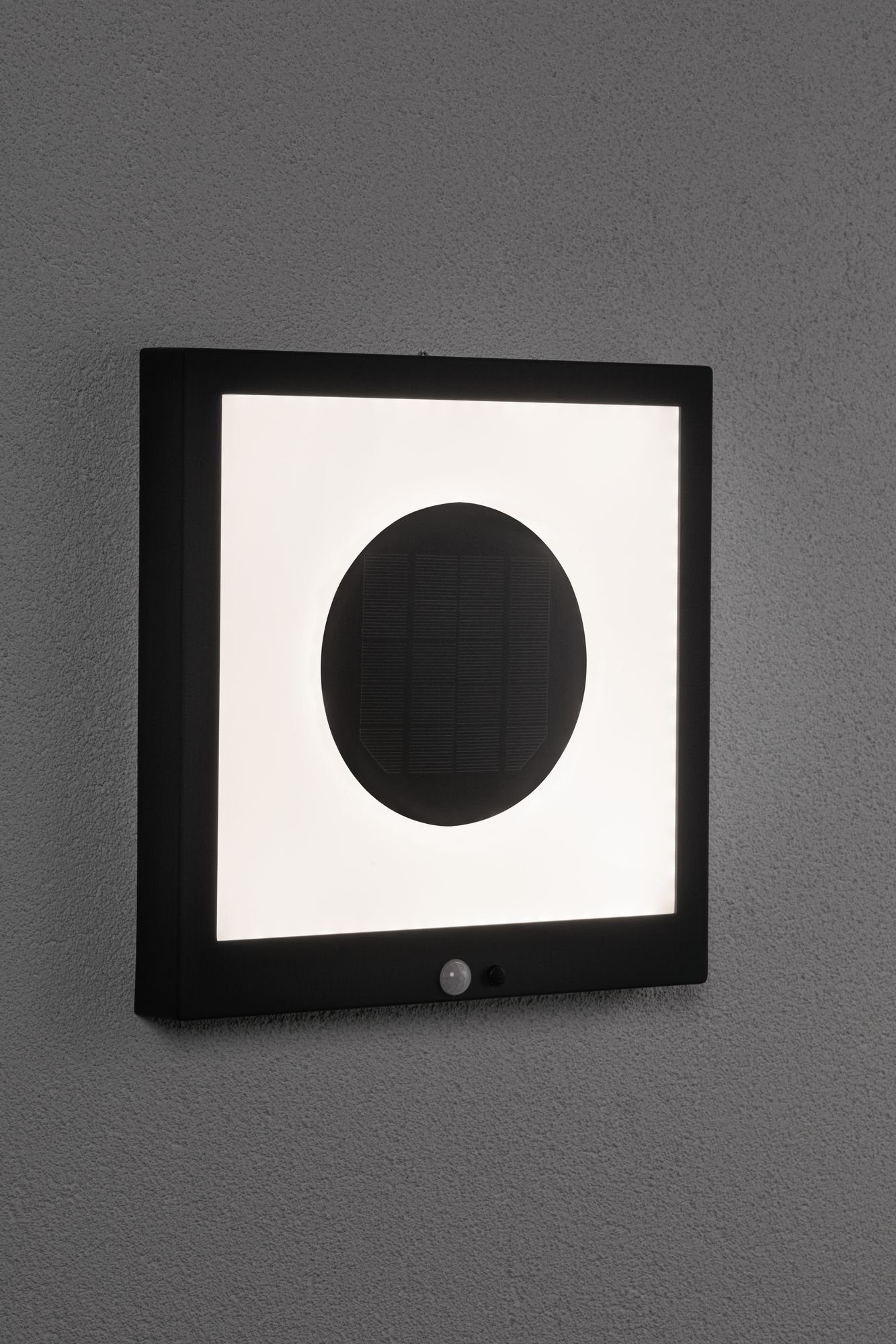 Paulmann LED mit fest LED-Board, Bewegungsmelder, Bewegungsmelder Taija, Solar Außen-Wandleuchte Warmweiß, integriert, LED Panel
