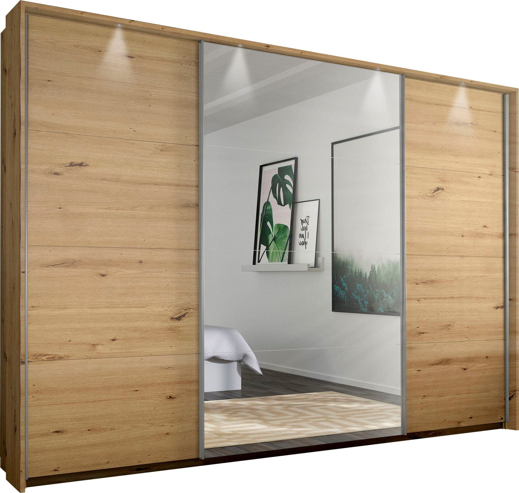 OTTO home Kleiderschrank Mehrzweckschrank Aktenschrank Möbel Mietswohnung Schlafzimmer TOMA (Breiten 211/278/323/368 cm, Höhen 214/233 cm inkl. Passepartout) inkl. Regaleinsatz sowie zusätzlichen Einlegeböden MADE IN GERMANY