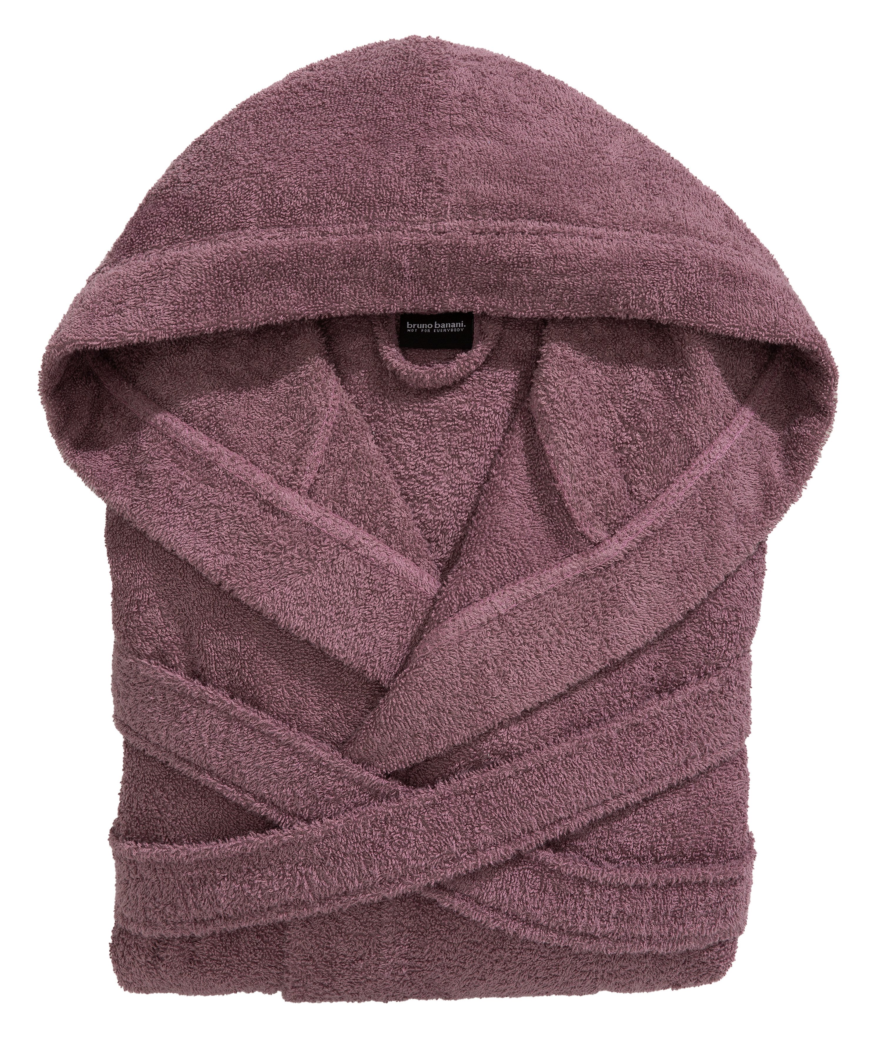 Bruno Banani Unisex-Bademantel Robby, ideal für Sauna & Spa, Standardlänge & Überlänge, Langform, Walkfrottee, Kapuze, Gürtel, Damen & Herren Bademäntel, Baumwolle, mit Taschen, Sauna, XS-3XL