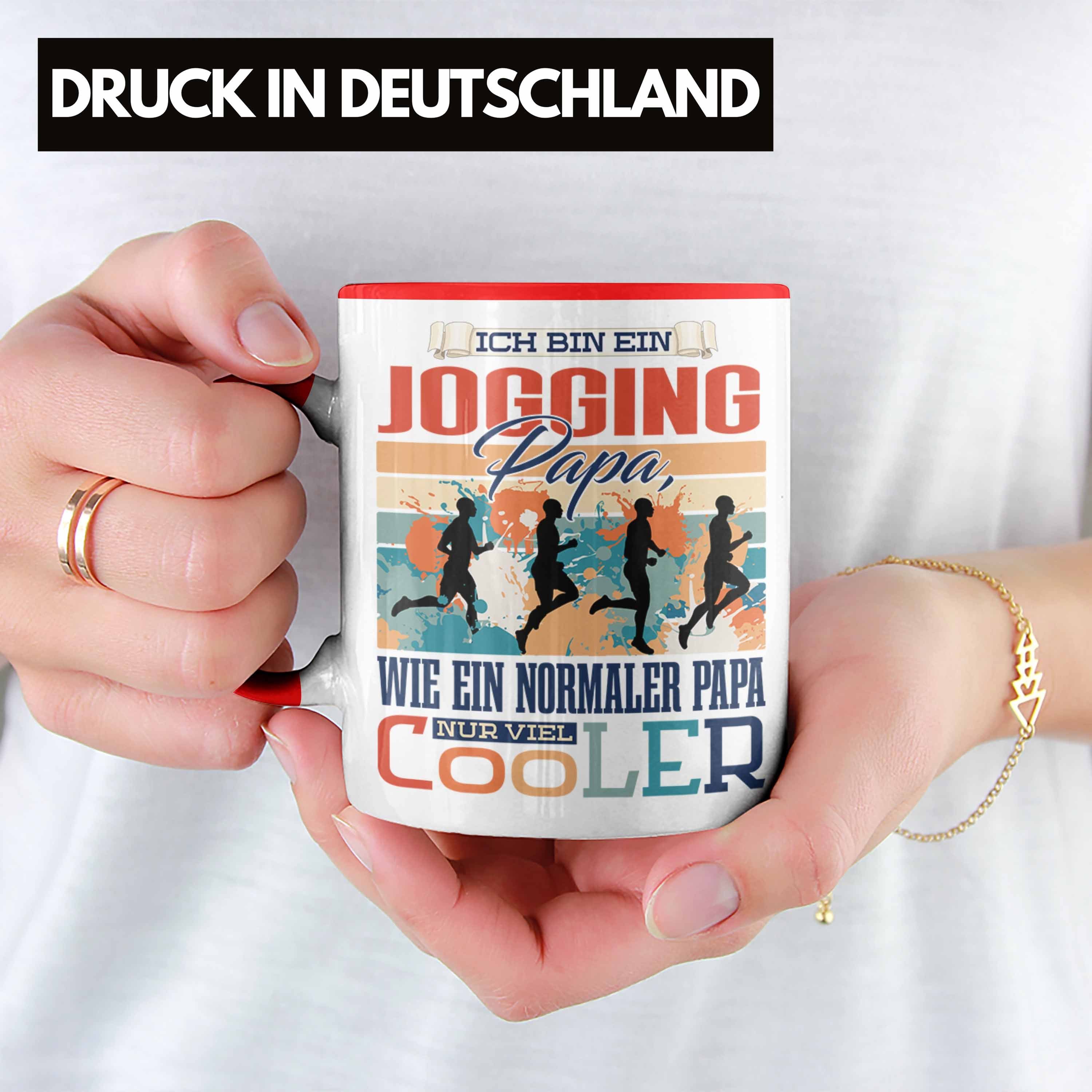 Papa Tasse Trendation Geschenkidee Jogging Vater Trendation Tasse Geschenk Vatert zum - Rot